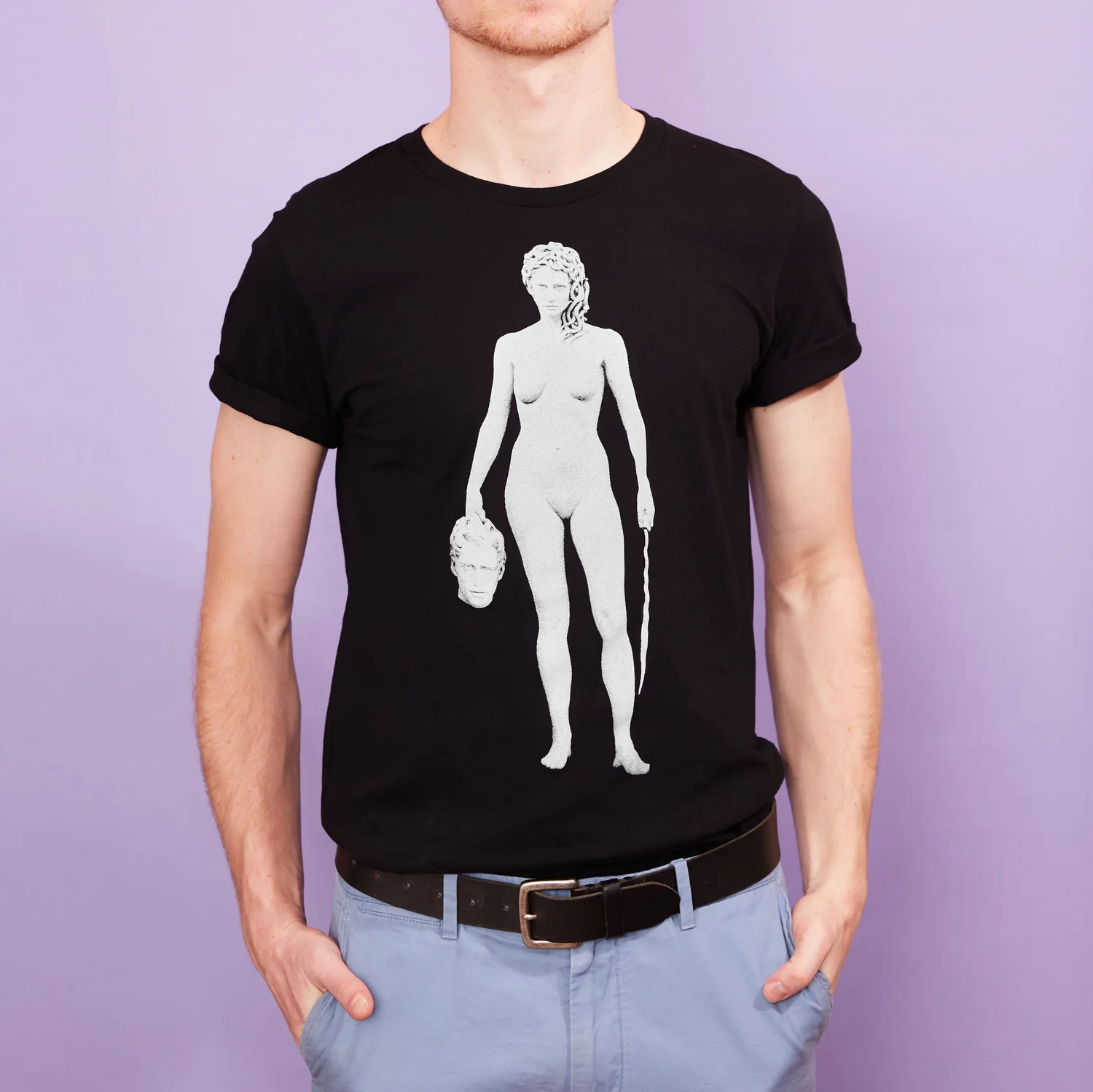 Medusa With The Head of Perseus Screen Print Crewneck Sweatshirt | MWTH ...