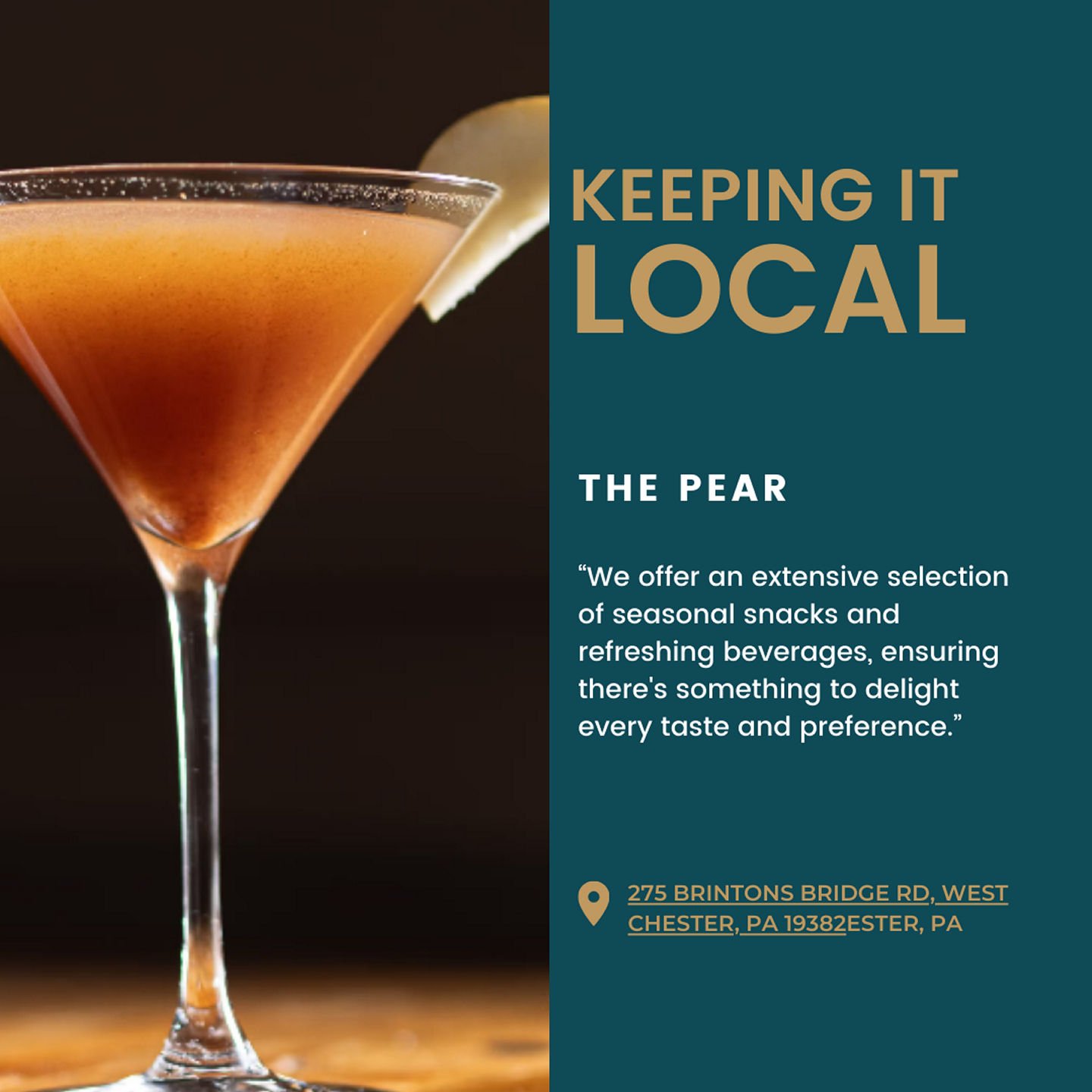 Check out this awesome local restaurant! Have you tried The Pear?