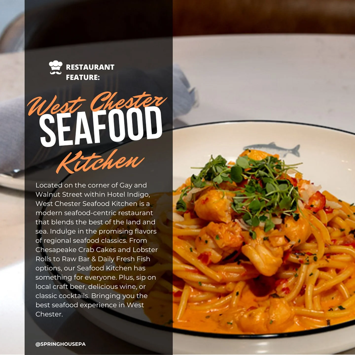 Have you checked out WC Seafood Kithcen?

#localbites #westchester #springhouse #paapartments