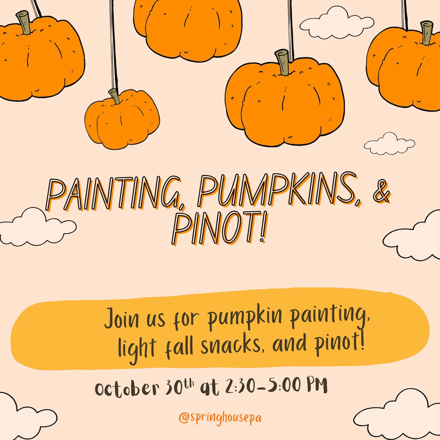 Our next resident event! 🎃🎨🥂