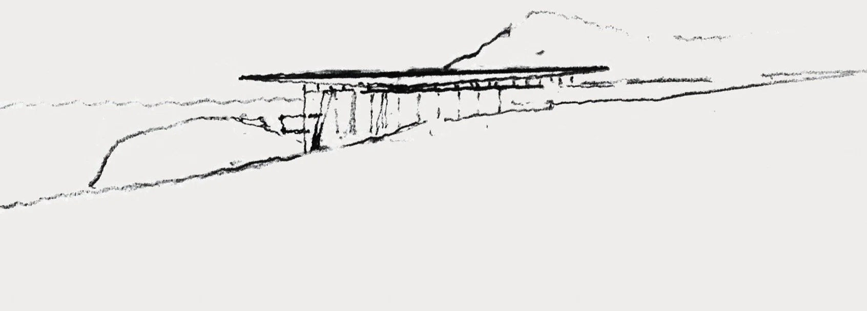 Sketch of Big Sur house