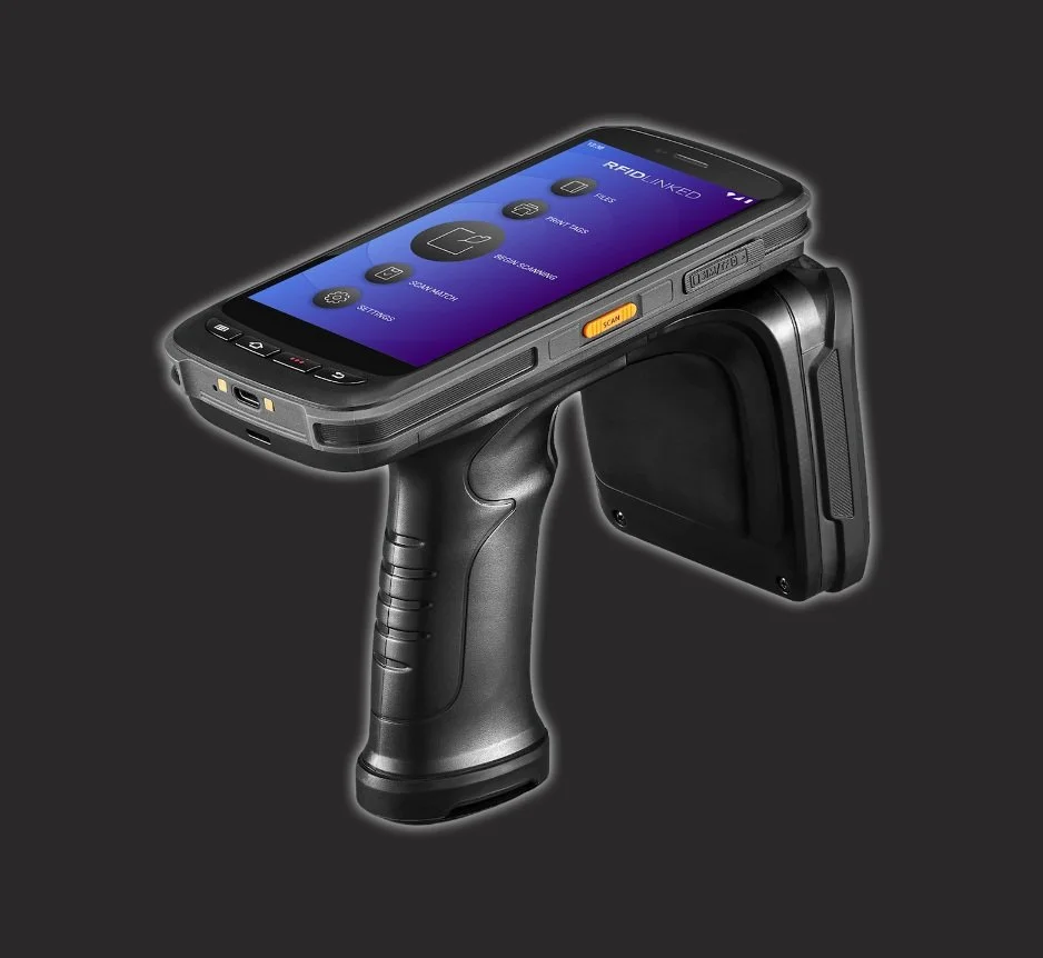 Chainway C72 RFID Reader Pistol-Grip Handheld, Wireless, WiFi, Bluetooth, UHF, 2D Barcode Scanner – Compatible with RFIDLinked