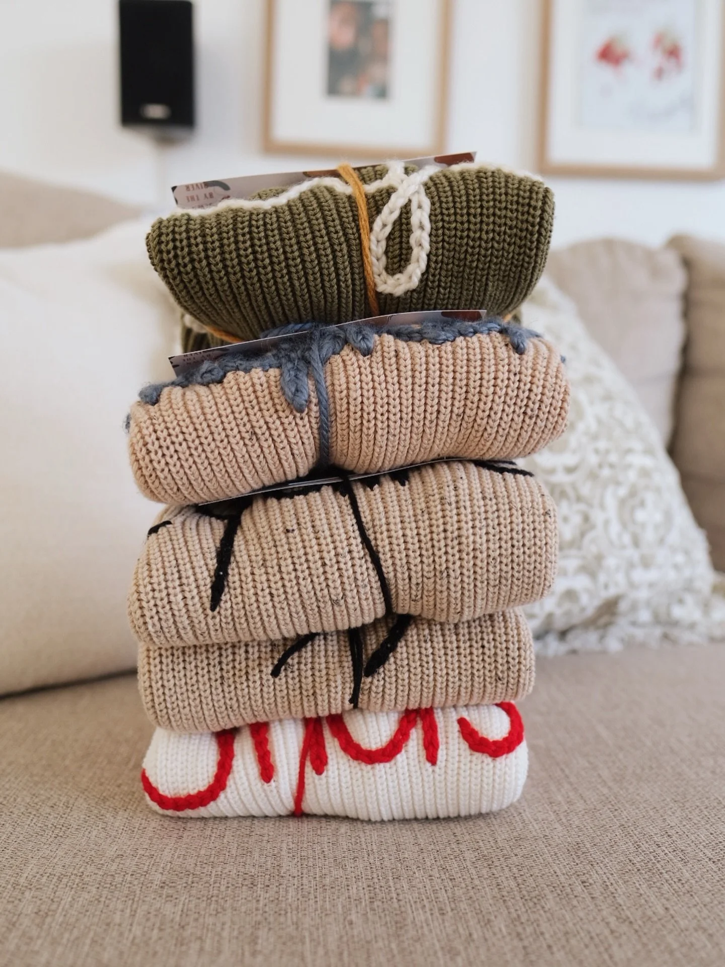 A few sweaters heading off to their new homes🥰