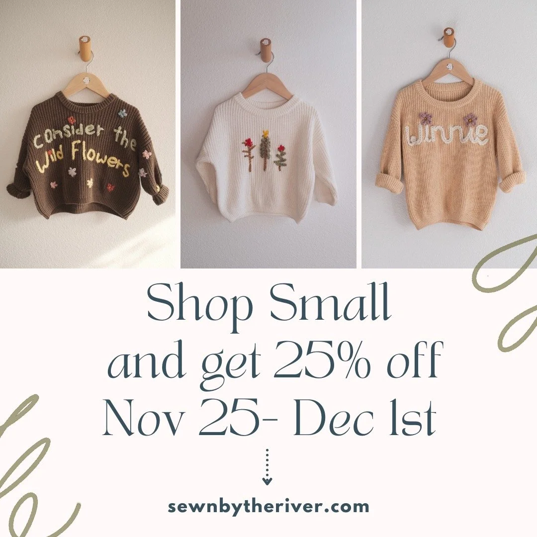 When you shop small, you can be proud of making a positive impact on a person and their family! Consider shopping with small businesses for all your Christmas presents this year! As a thank you for all the support this year we are giving 25% off all 