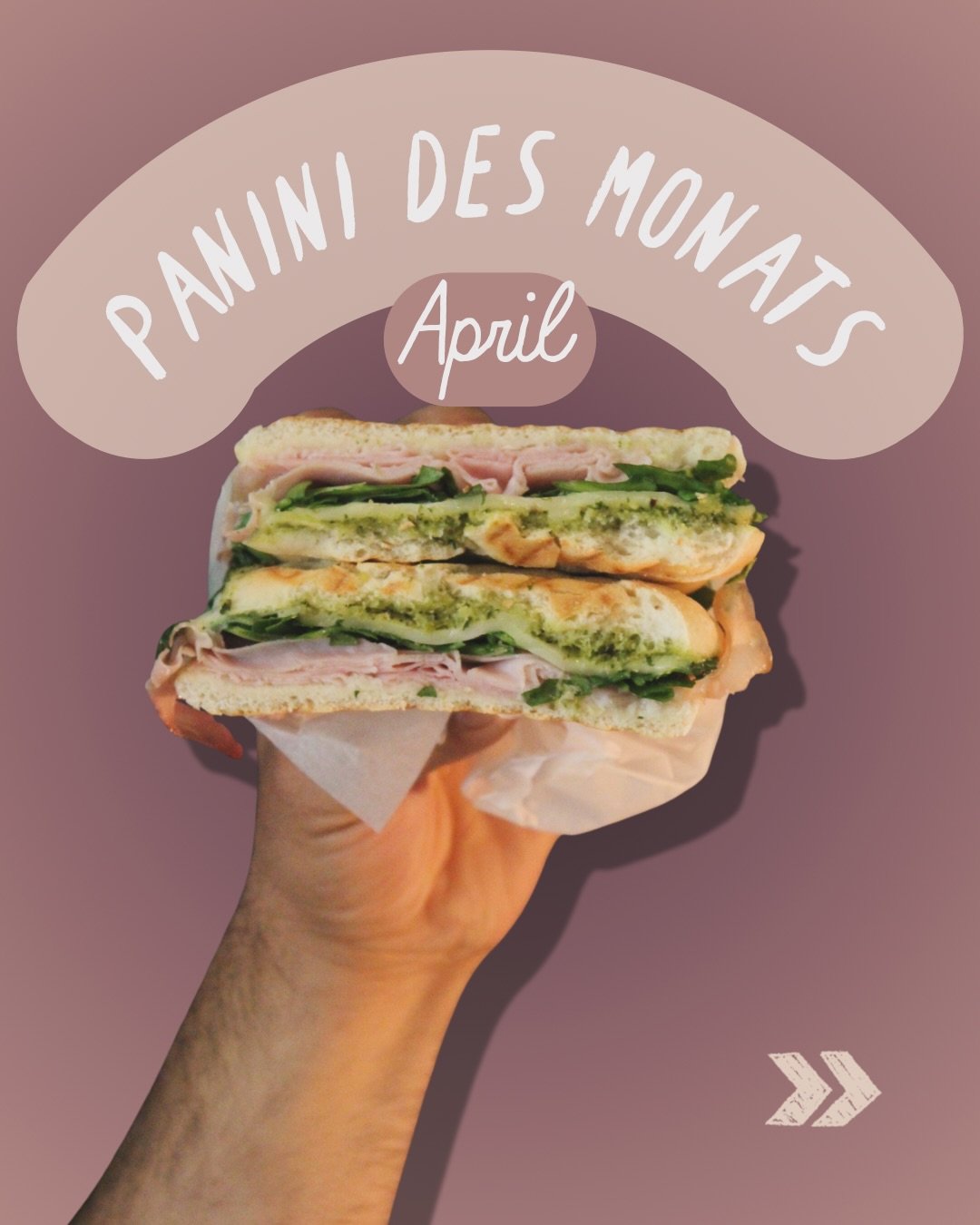 PANINI DES MONATS 🌸 April 🌸

Zwei neue Panini,
ein bisschen Fr&uuml;hling,
und immer noch Italia.

💗 Il Classico
mit Polpette al Sugo, Mozzarella &amp; Rucola

💗 Il Vegetariano
mit Rhabarberchutney, gegrillter Zucchini, Gorgonzola &amp; Rucola

D