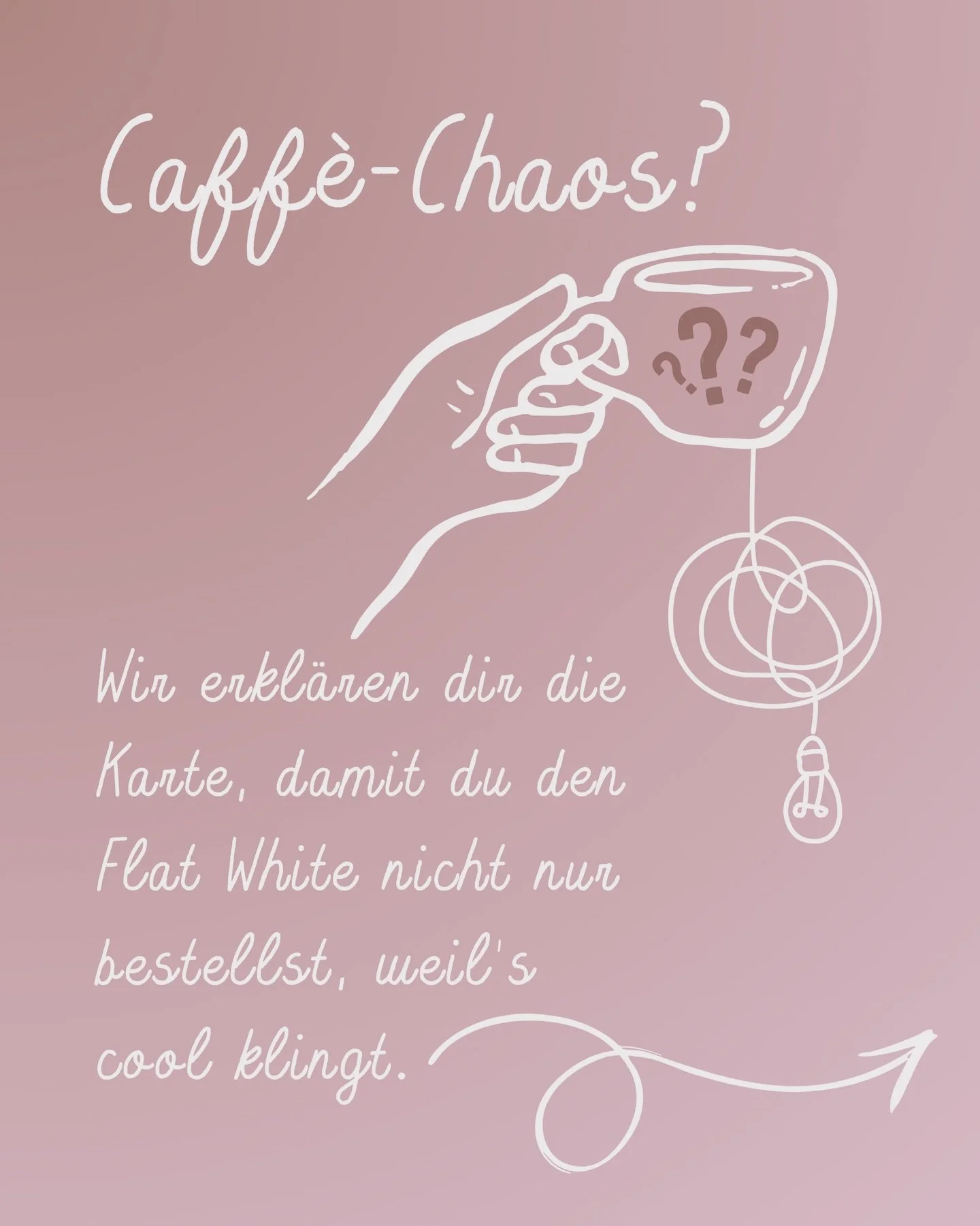 Flat White, Americano, Latte Macchiato... Klingt alles toll, aber wo ist eigentlich der Unterschied? 🤔

Caff&egrave;-Chaos ad&eacute;! Wir haben f&uuml;r euch die Karte entschl&uuml;sselt. Wische nach links, um zum Kaffee-Profi zu werden 😚🥰.

Spei