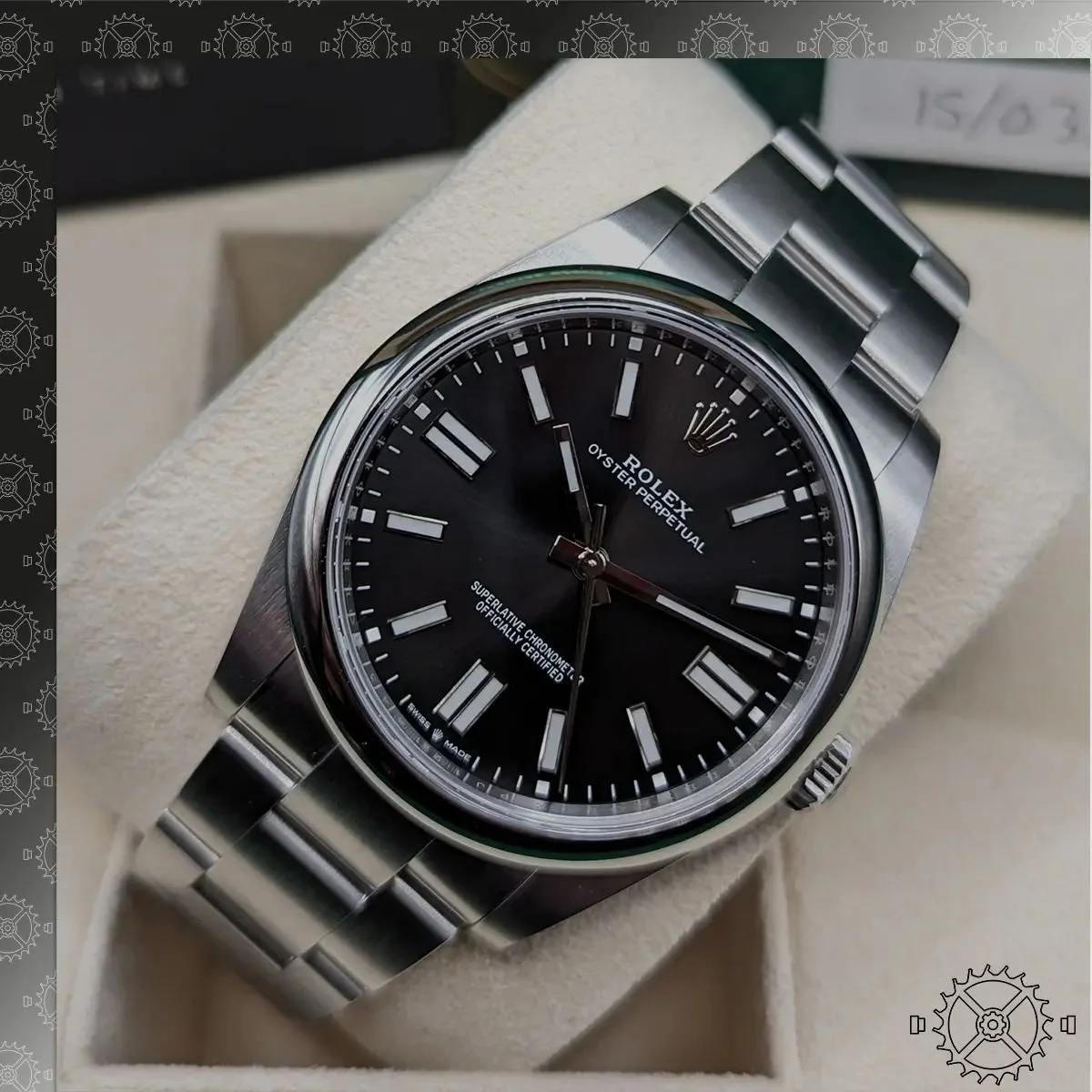 2024 Rolex Oyster Perpetual 41 Black - STICKERED

&pound;6795.00

Unworn with stickers on clasp and bracelet. 

'The OP41 is such a versatile watch, particularly with this clean black dial. Whether you pair it with a suit, or jeans and t-shirt, it al