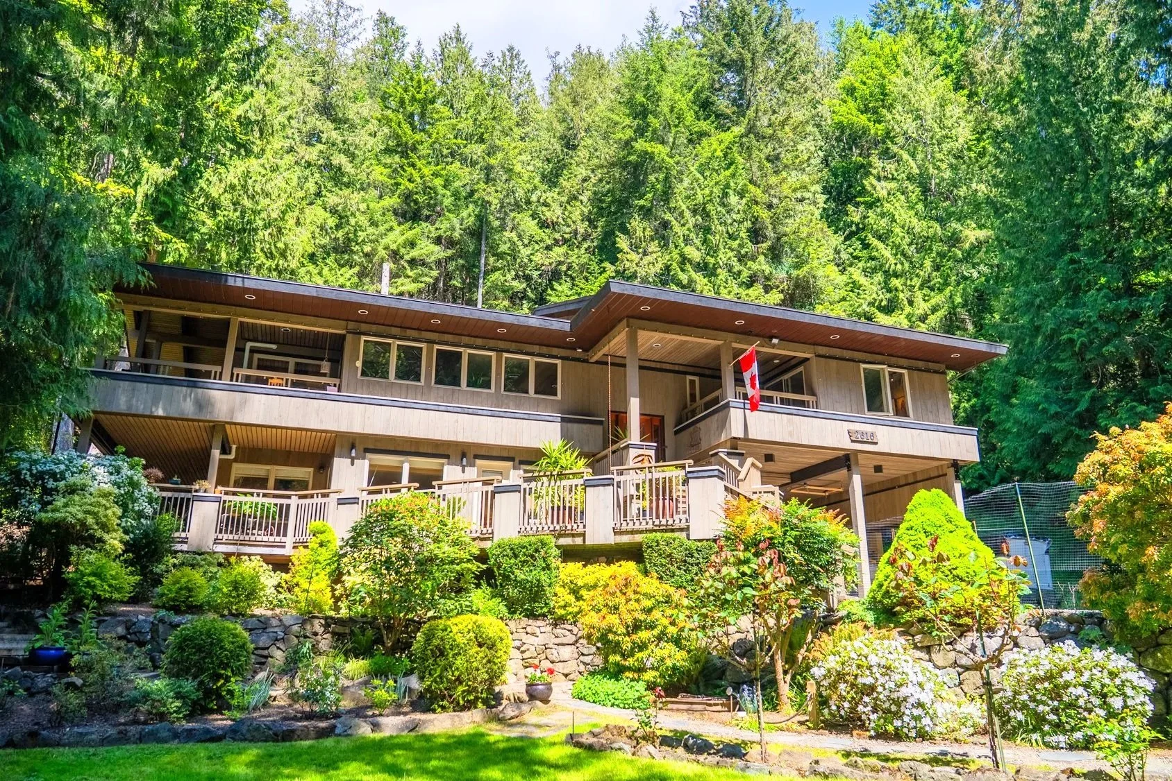 Professional exterior real estate photography of a residential property on Pender Island, BC.