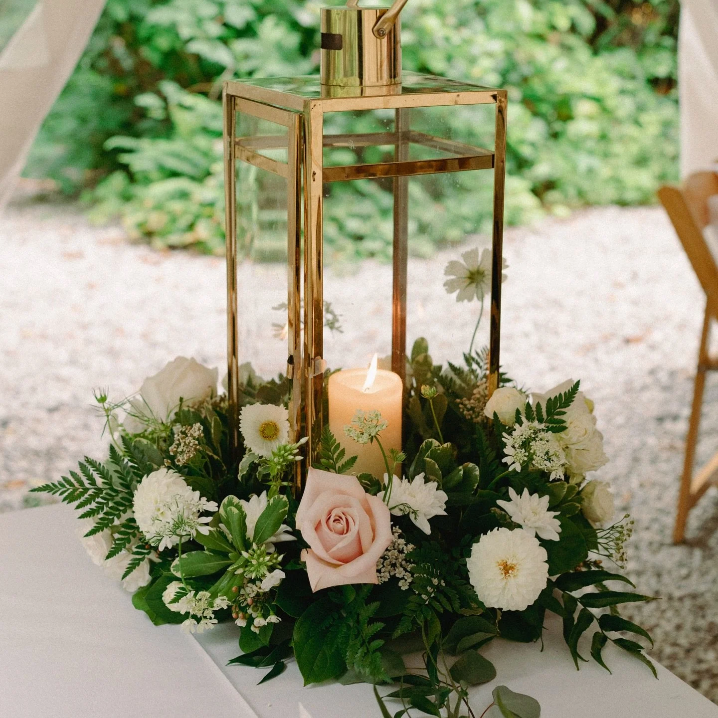 Amanda wanted an enchanted, whimsical look to the reception tent with florals surrounding the lanterns, lots of candles, and a classic colour palette of green, white and hints of blush ✨ 

Photos: @melissarenwick 
Planning: @rareearthweddings