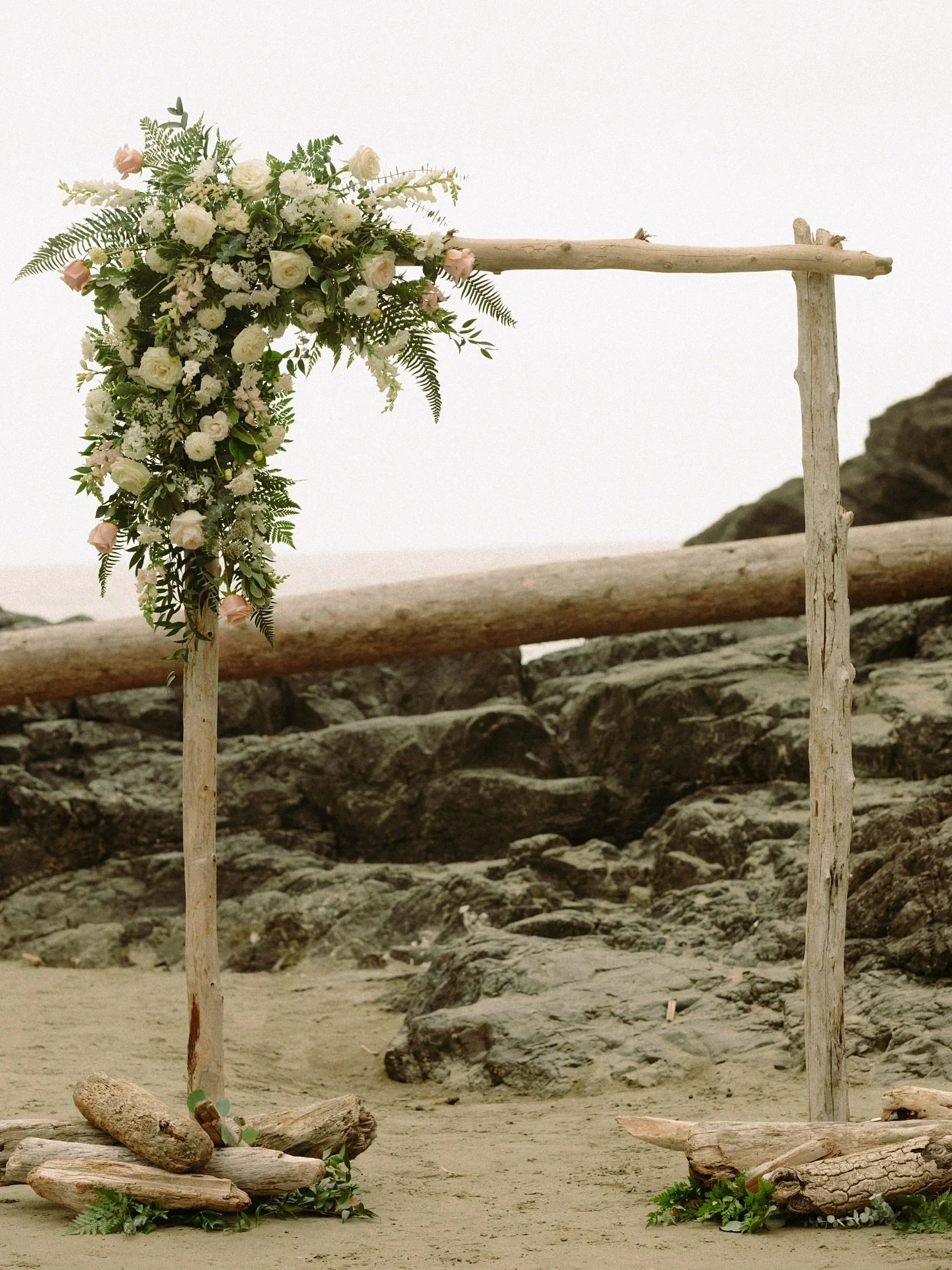 The driftwood arch in the cove 🤌
For A+G 

Photo: @melissarenwick 
Planning: @rareearthweddings
