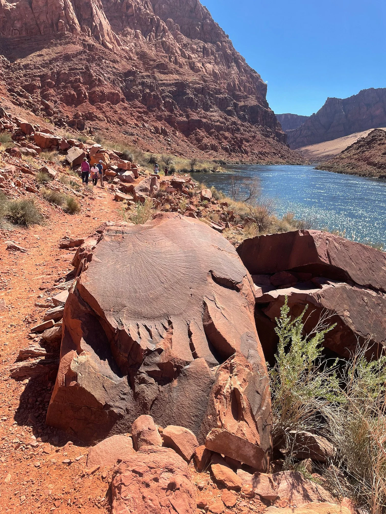 Flat trail through rocky terrain