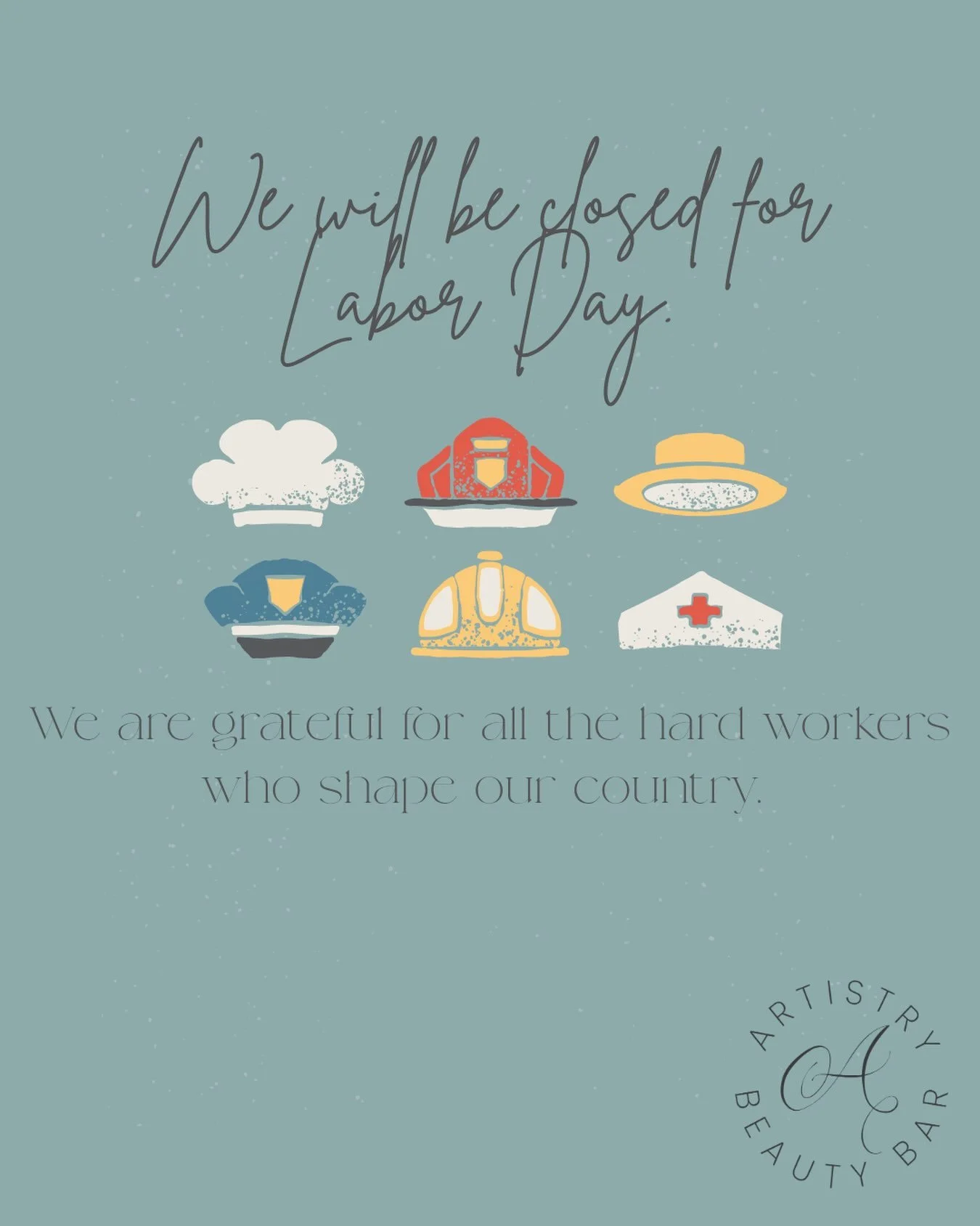 We will be closed tomorrow to honor the hardworking men and women who help shape, build, and strengthen our country every day. We&rsquo;re so grateful for each of you who works hard, serves others, builds businesses, raises families, and pours your h