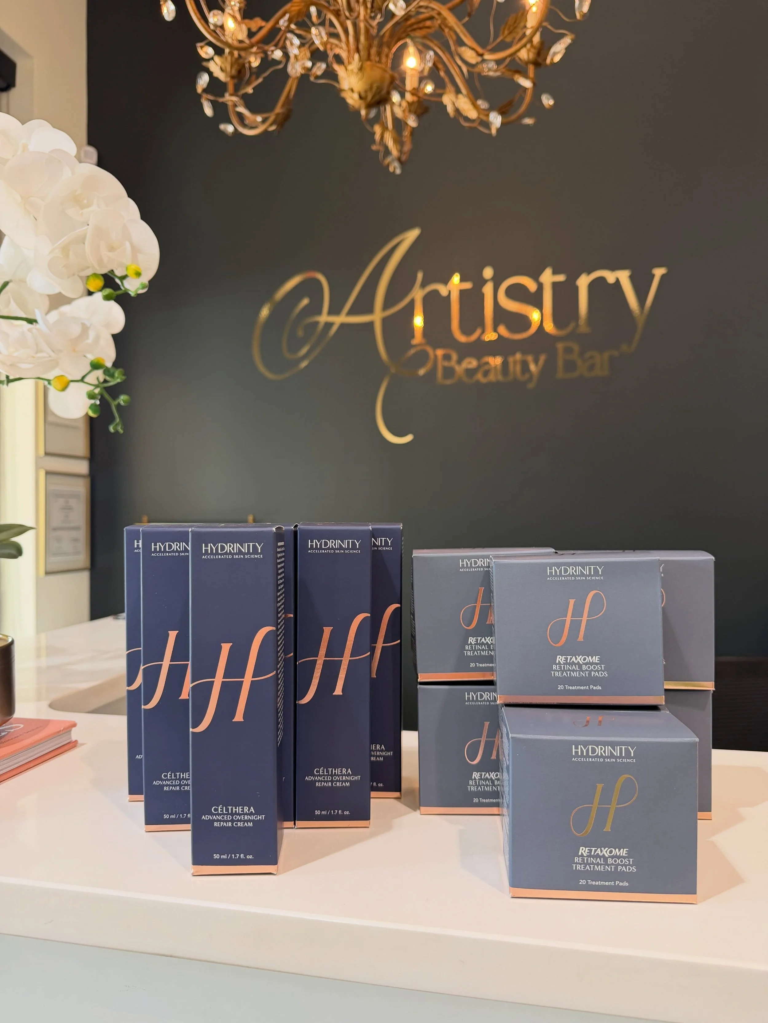 ✨ NEW from Hydrinity has arrived at Artistry Beauty Bar! ✨

We&rsquo;re so excited to now carry C&eacute;lthera Advanced Overnight Repair Cream + Retaxome Retinal Boost Treatment Pads &mdash; two incredible additions to your nighttime skincare routin