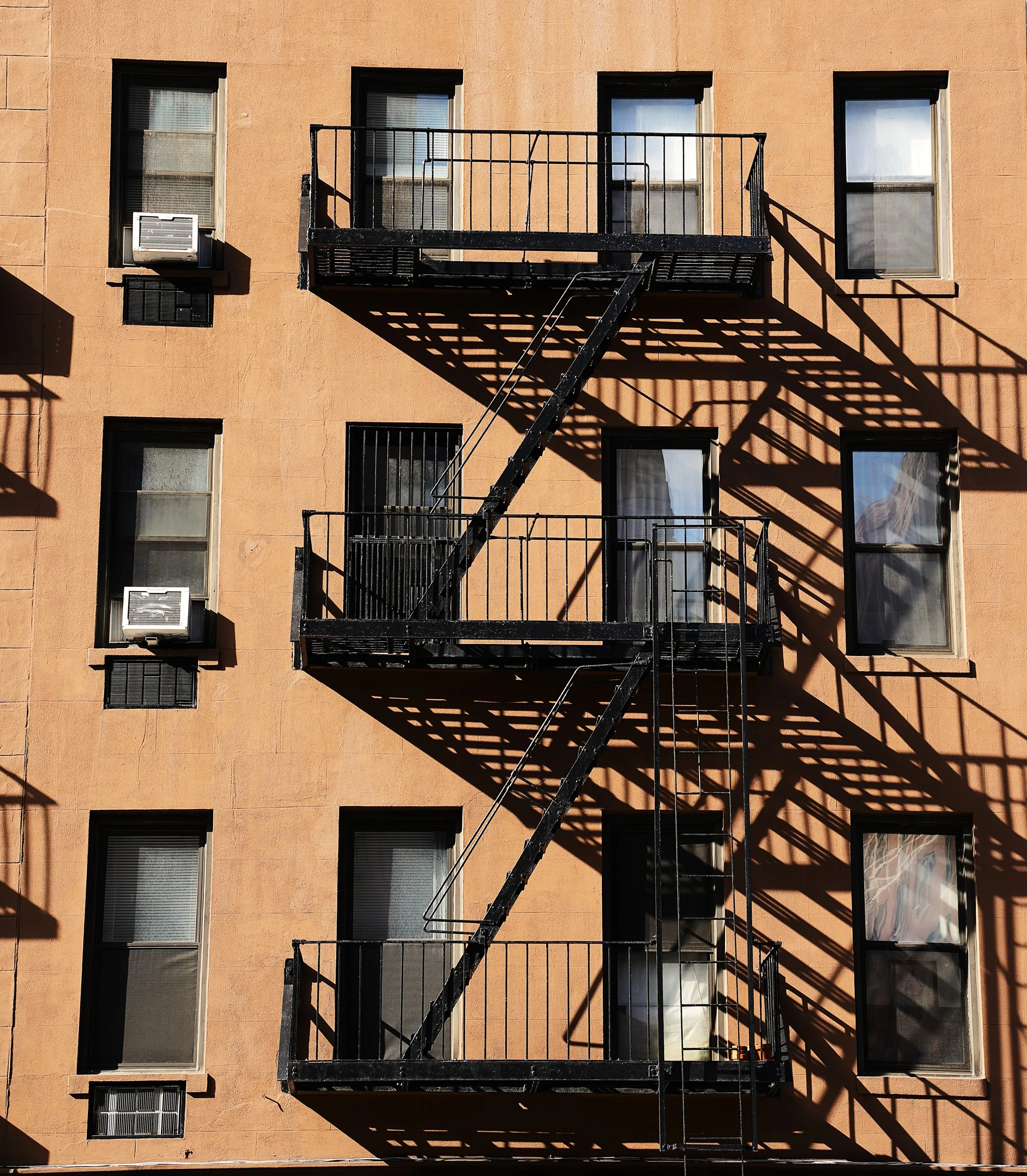 A2. 'NYC Fire Escape' /    
Photograph Limited Edition of 9 /                                                New York City, - 2025 /
Photography, Digital on Paper /
 Canvas includes an additional border for stretching and wrapping./ 

24X30=$450.00 /
