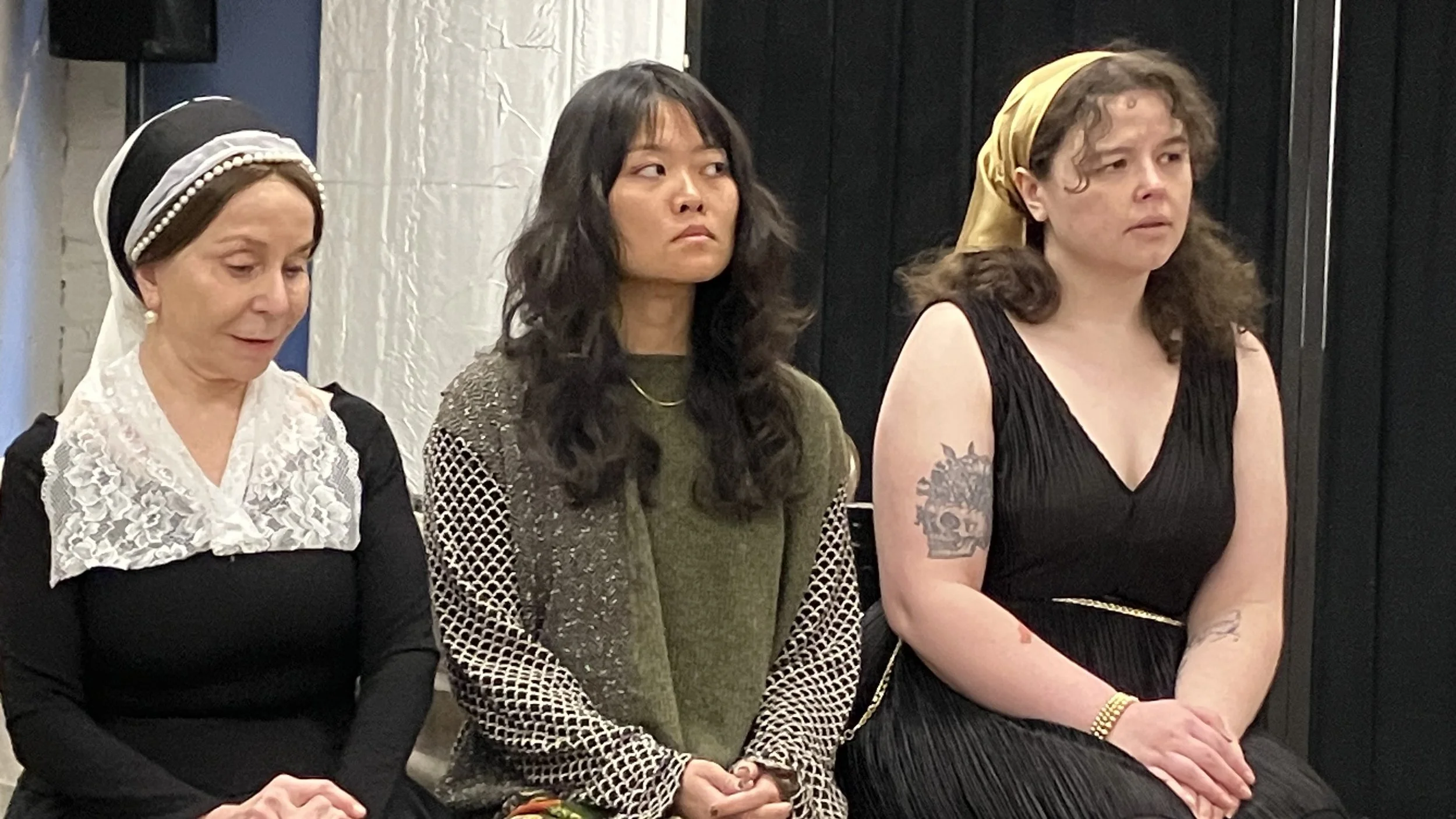 Jane Cater, Melissa Takai, and Cassondra Parkerson in Lear (alone)