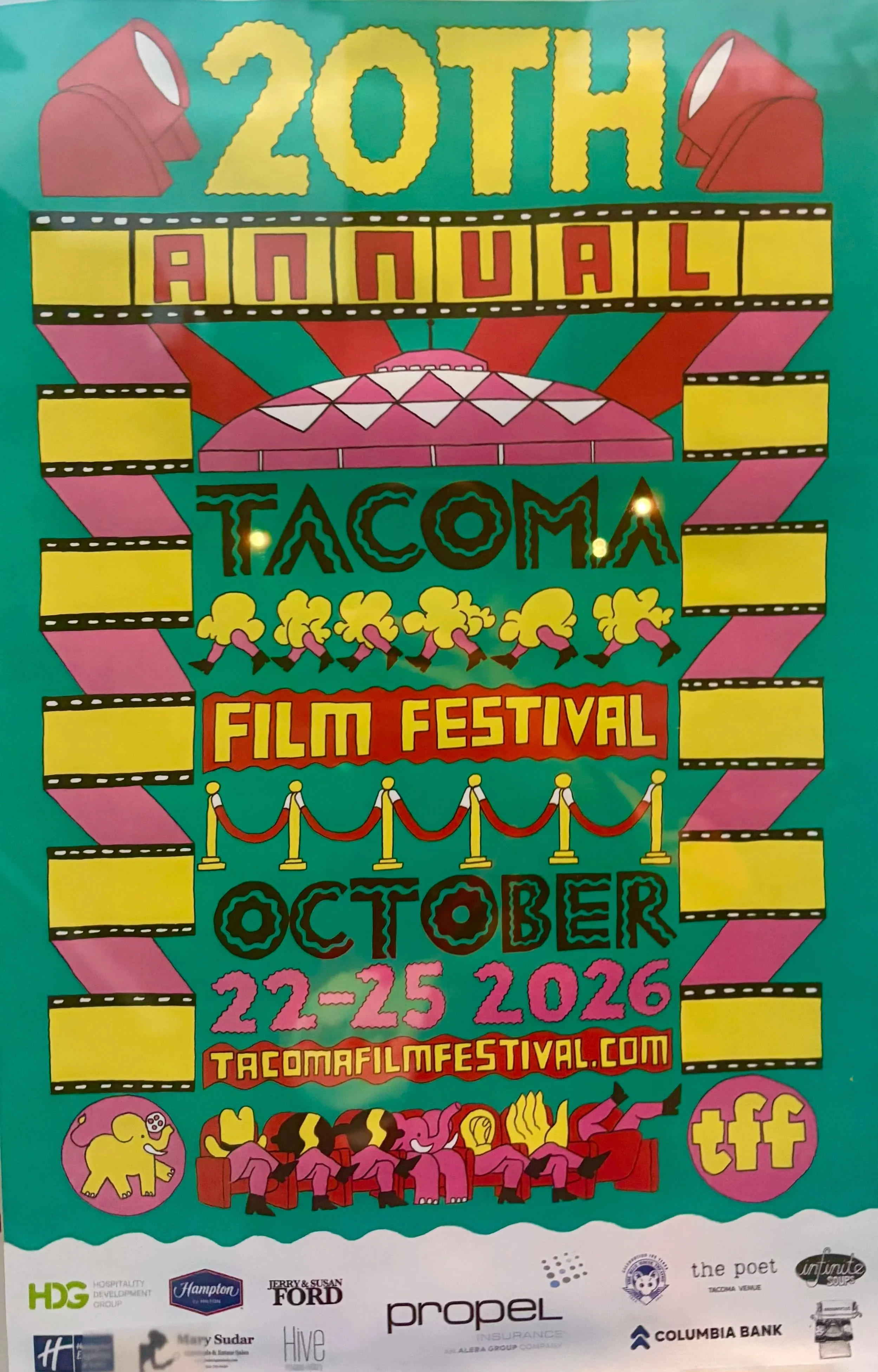TFF promo poster with green background