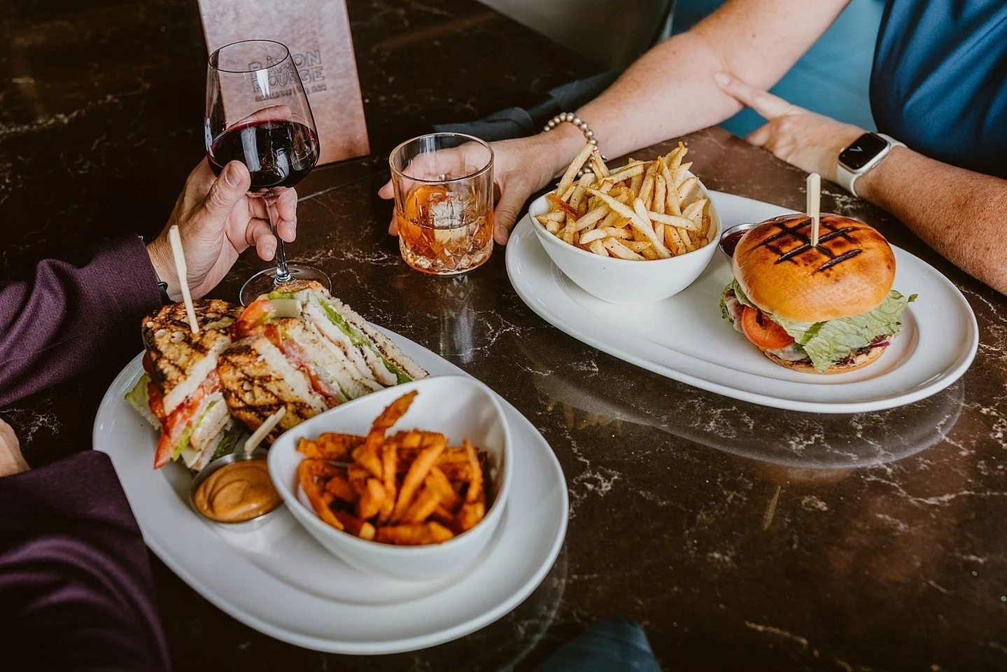🥂 Date night, sorted.

At B&acirc;ton Rouge Grillhouse &amp; Bar, the food tastes as good as it looks. Capturing food + experience benefits restaurants by:

✅ Inspiring guests to book a night out
✅ Boosting online engagement
✅ Showing off your vibe 