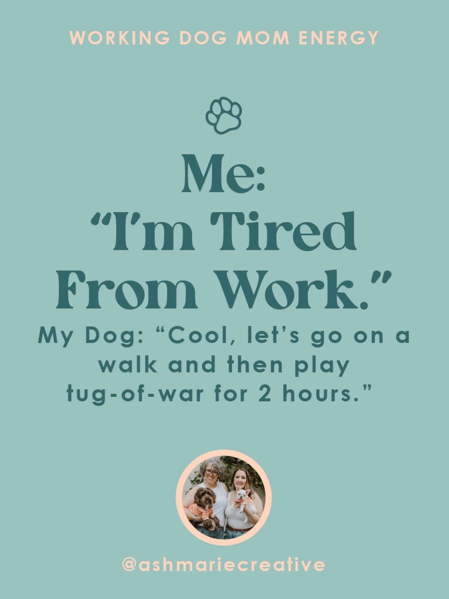 Me: &lsquo;I&rsquo;m exhausted from work.&rsquo;

Pearl: &lsquo;Cool, let&rsquo;s sprint a marathon through the house.&rsquo;

Nash: &lsquo;Wake me when cuddles start.&rsquo;

👉 Which dog are you more like: Pearl&rsquo;s chaos or Nash&rsquo;s naps?