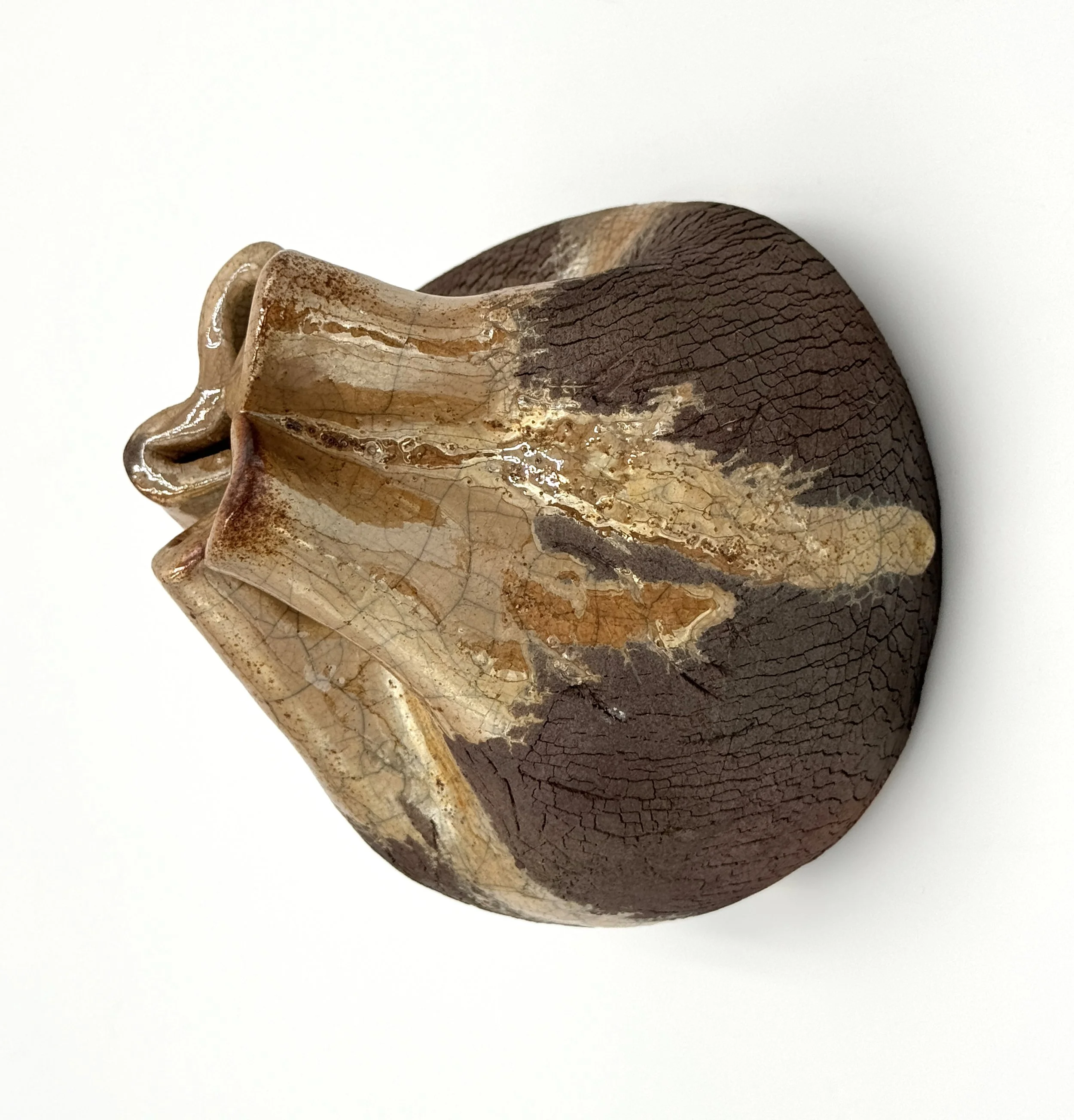 Collapsed (P5 RK), 2025. Stoneware. 5 x 5 x 4 1/2"