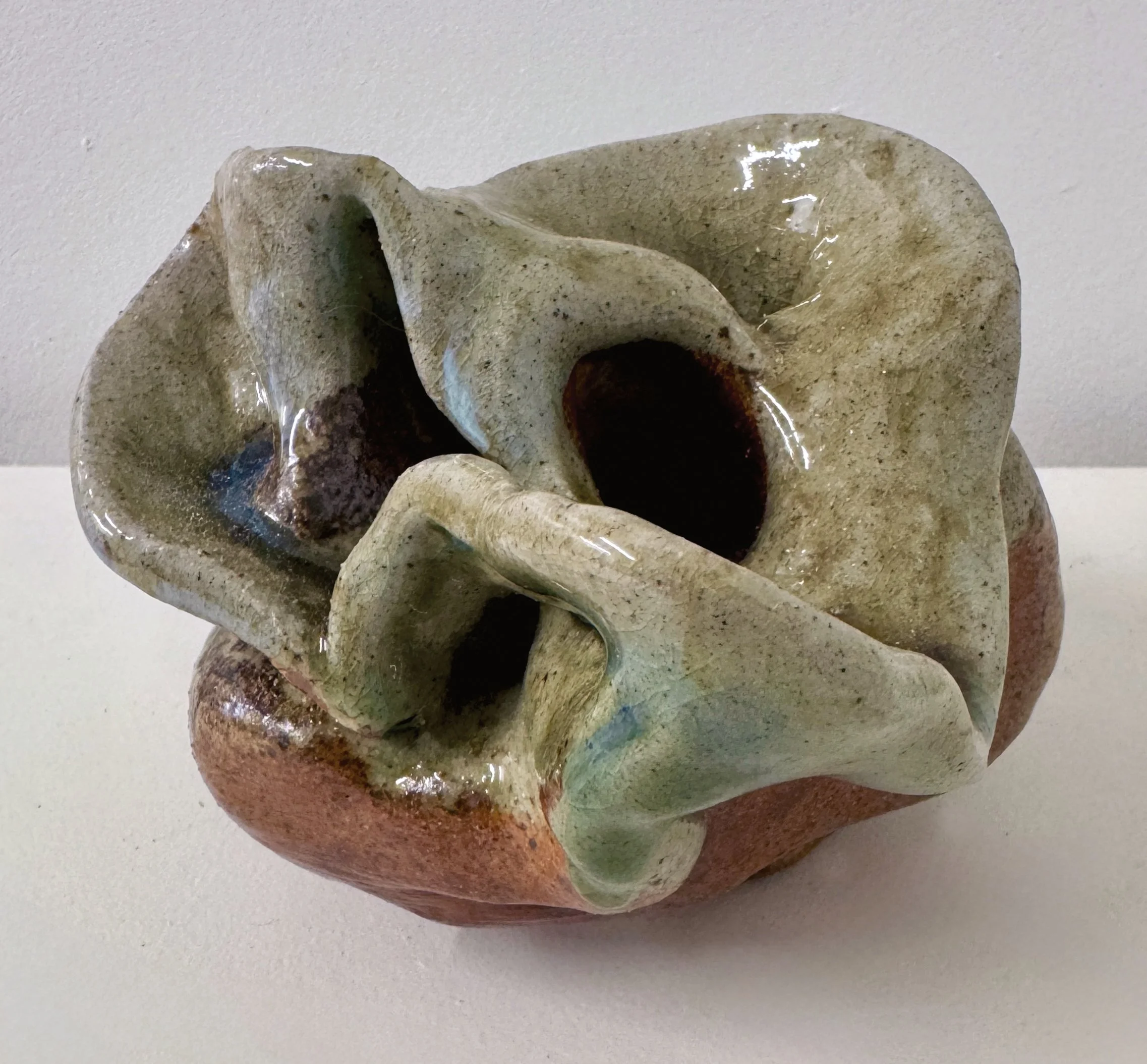 Collapsed Form (SF), 2025. Soda and salt fired stoneware (view 1).