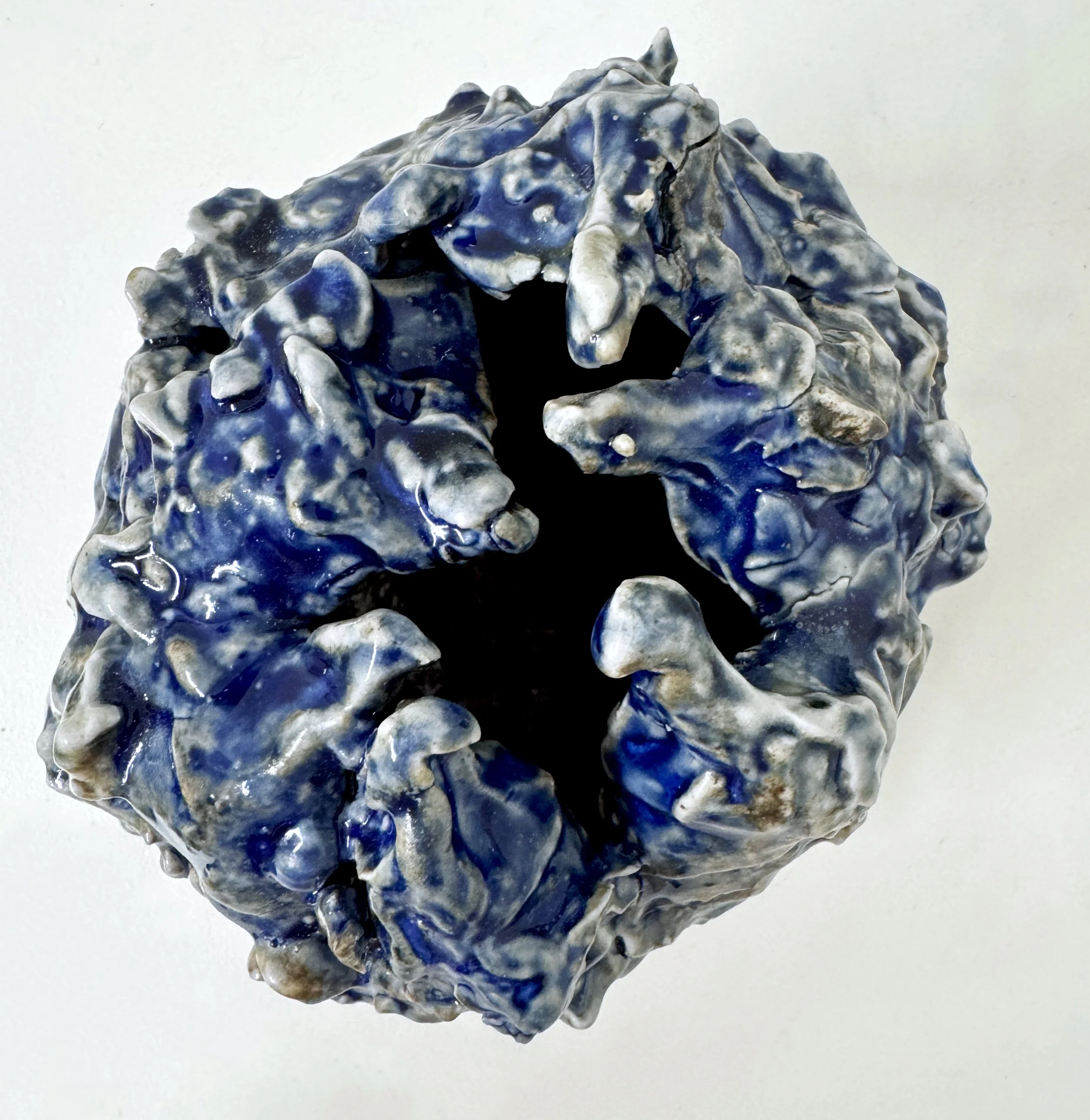 Collapsed Form (Sand Castle SF), 2025. Soda-fired stoneware. 6 1/4" x 5 1/2" dia.