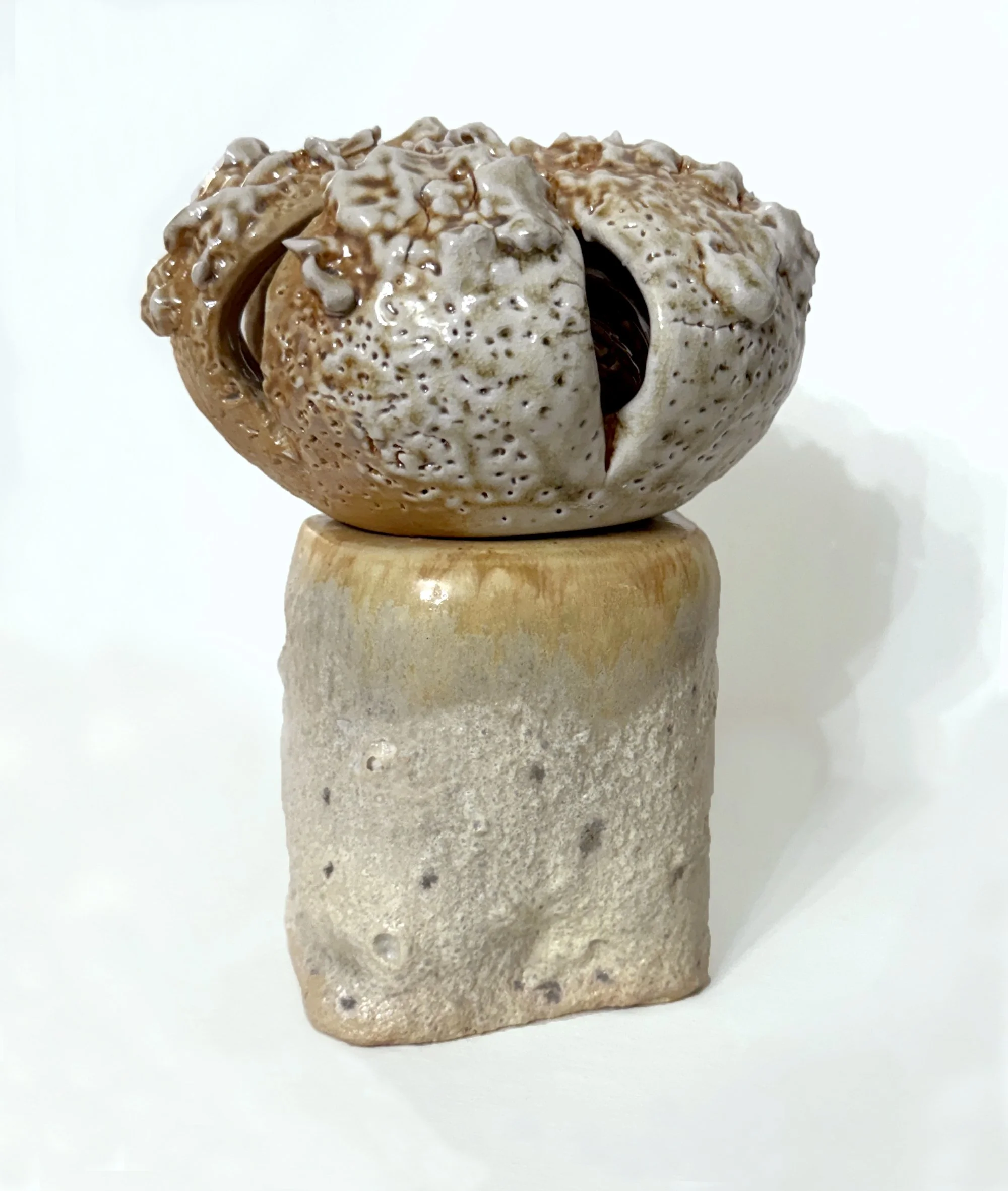Collapsed (SC WF), 2025. Stoneware. 5 3/4 x 7 3/4 x 5 3/4"