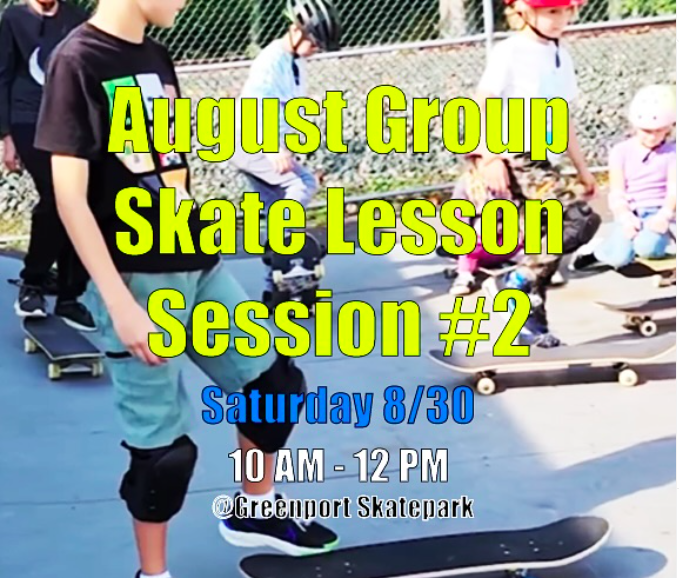 Group Skateboarding Lesson at Greenport Skate Park