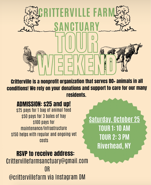 Critterville Farm Sanctuary Tour Weekend