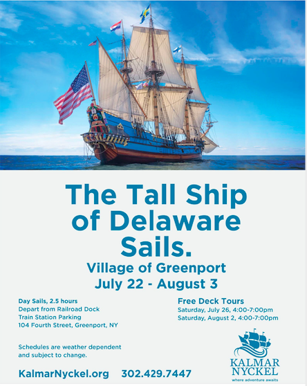 Tall Ship, Kalmar Nyckel, arrives in Greenport