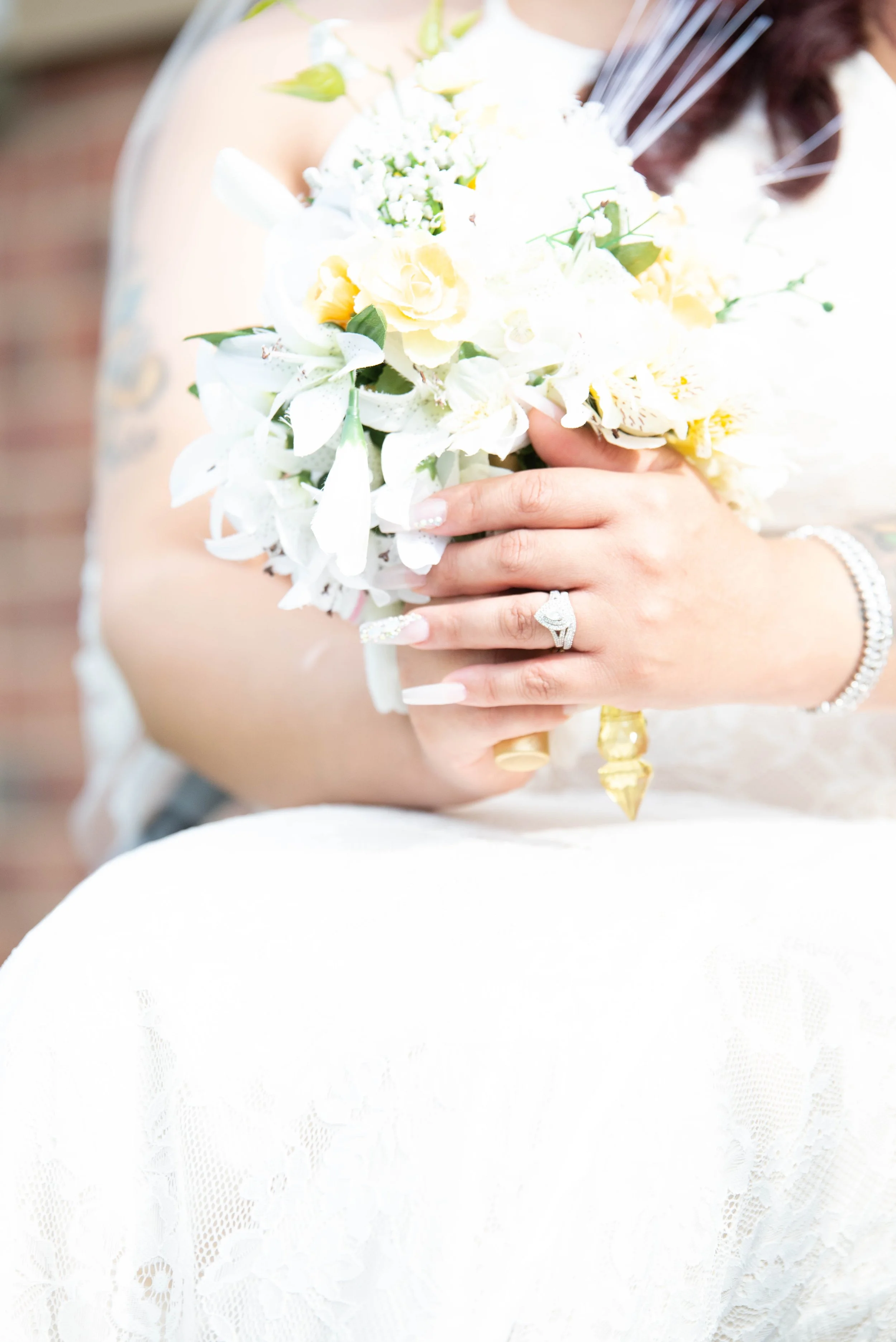Laurie’s customers, Evan and Kade, running down a mountain after getting married. 