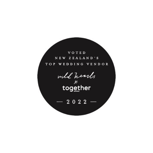 Wildflower voted New Zealand's top wedding vendor at the wild hearts x together magazine awards 2022
