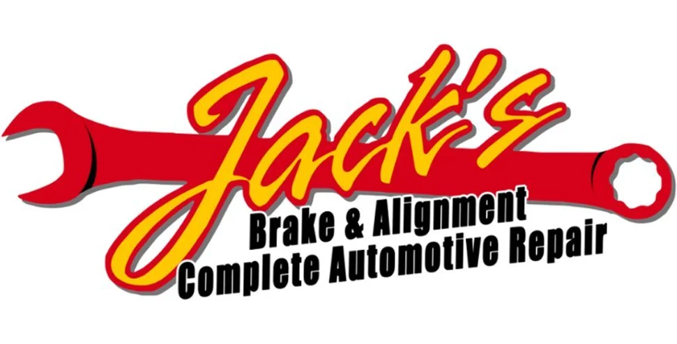 Jack’s Brake and Alignment automotive repair logo designed for a Quad Cities service business by Rieley Finn