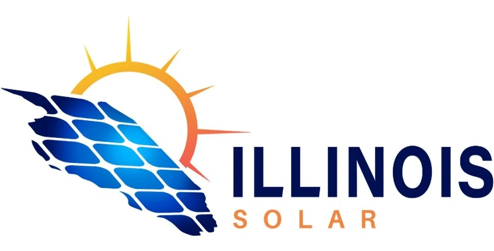 Illinois Solar logo design by Rieley Finn featuring sun and energy elements for renewable energy company branding and solar services
