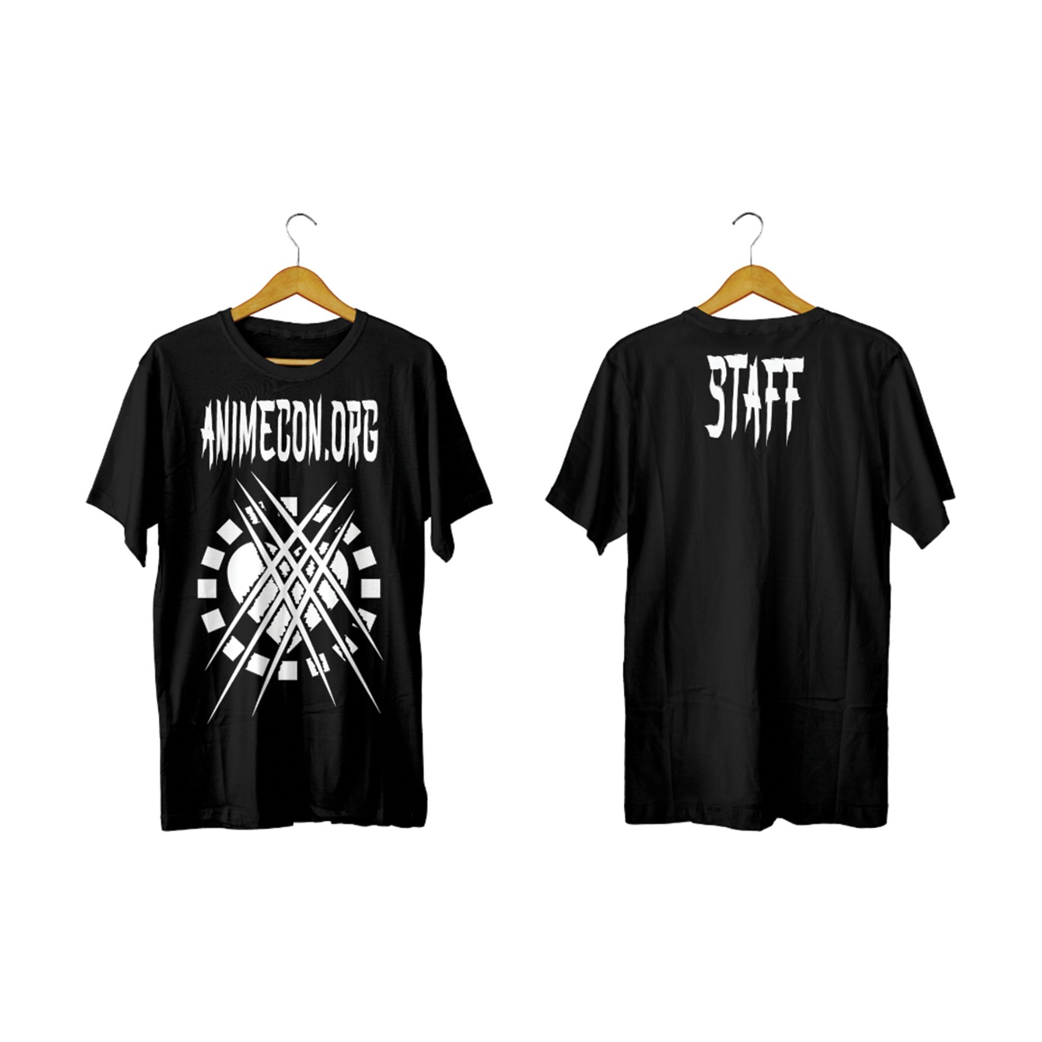 Custom event merchandise t-shirt design for Anime Midwest convention with logo branding by Rieley Finn