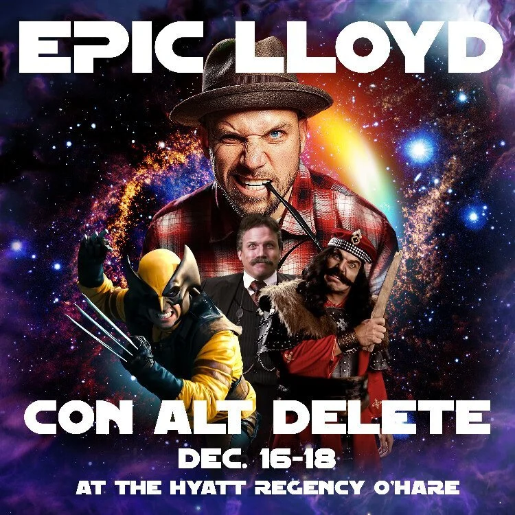 Event poster design featuring Epic Lloyd for Con Alt Delete convention marketing campaign by Rieley Finn