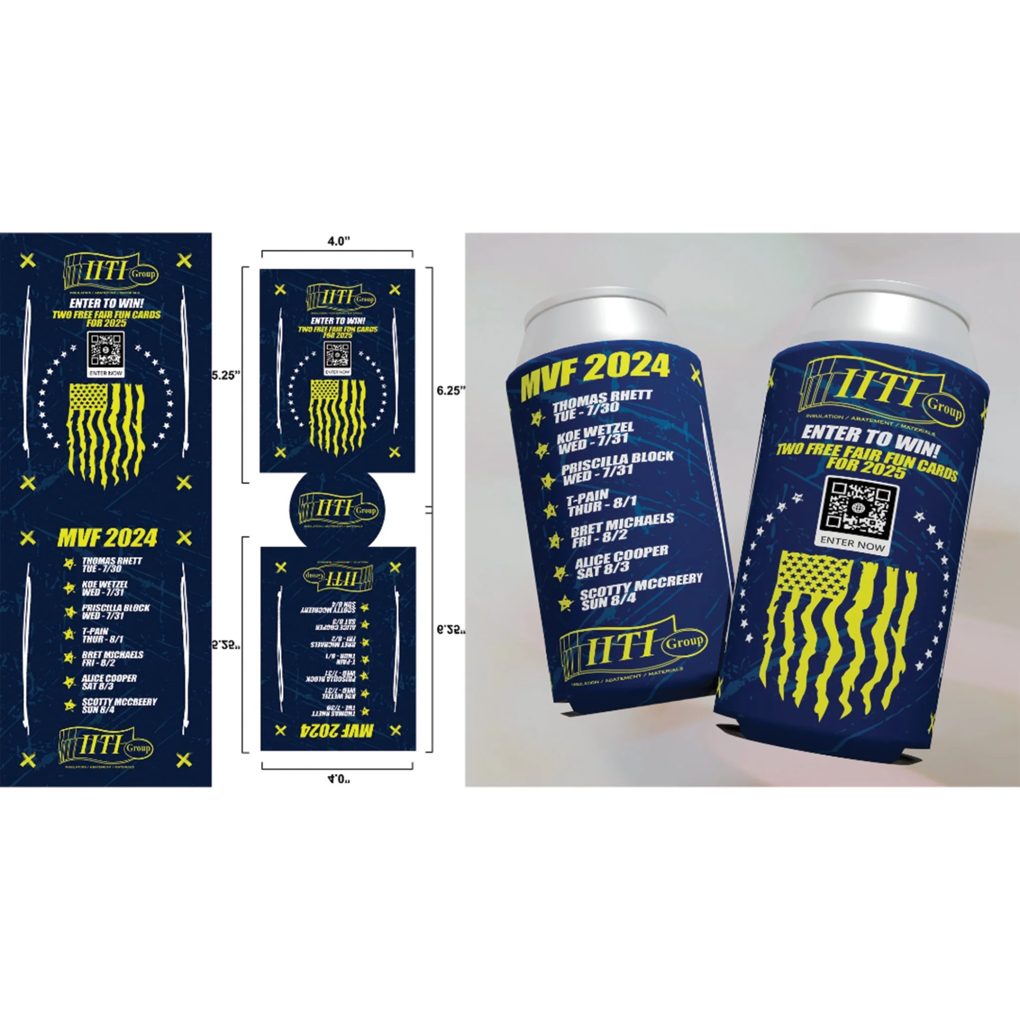 Branded promotional merchandise design for IITI Group Mississippi Valley Fair event marketing campaign by Rieley Finn