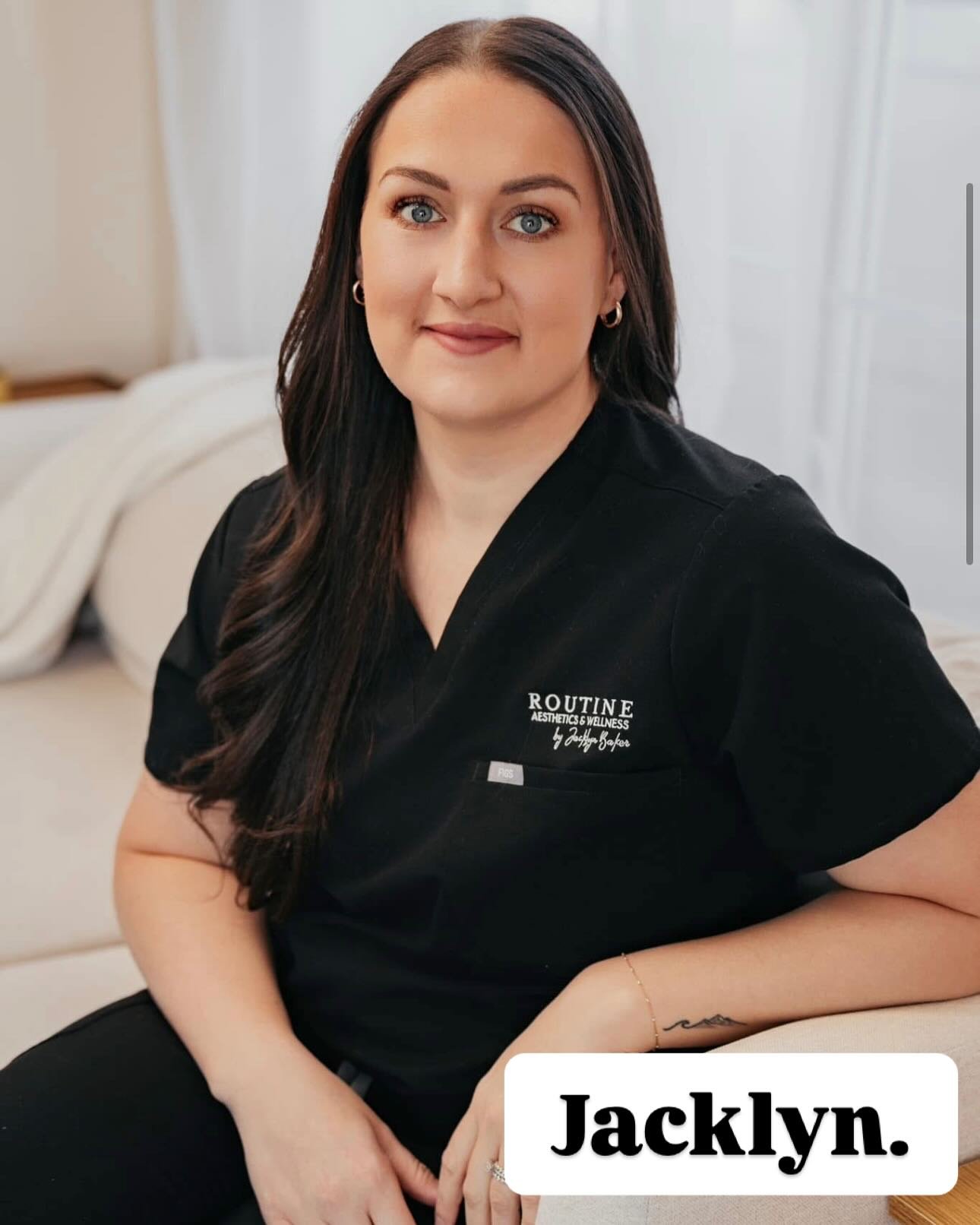 ✨ Meet the faces at Routine ✨ 

Jacklyn, Owner of Routine Aesthetics and Wellness and Nurse Practitioner specializing in Aesthetic, Family, and Emergency Medicine! Jacklyn has been in healthcare for 10+ years with a true passion for helping others an