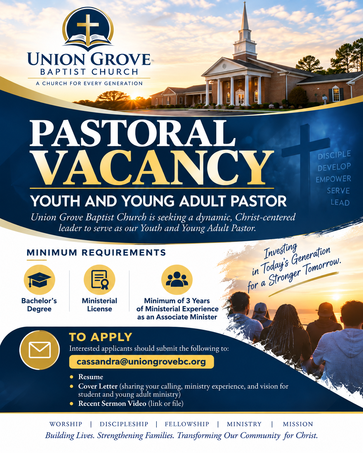 Youth and Young Adult Pastor