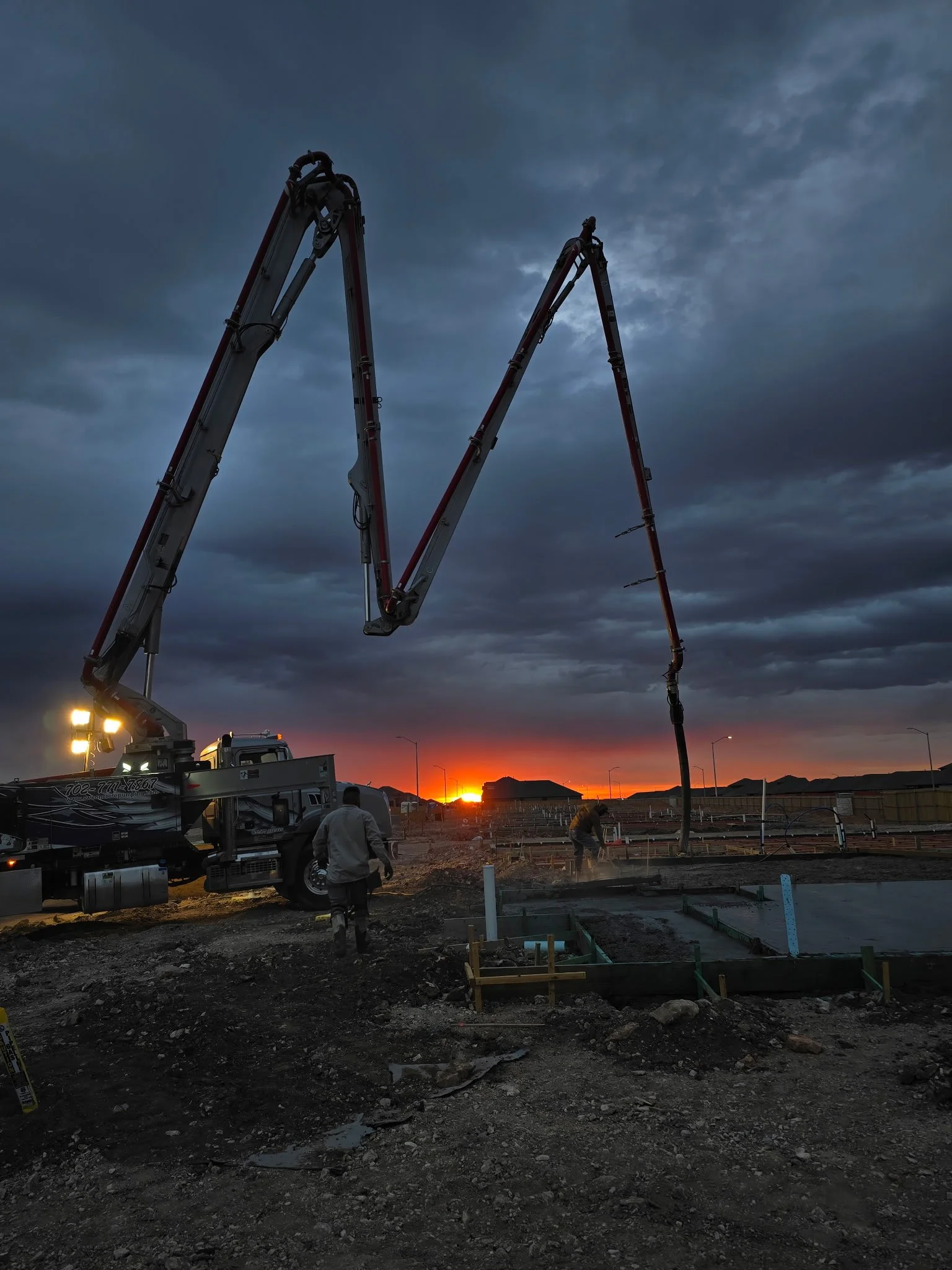 Monahans Texas Permian Peakers Power Plant Job 1800 yards of concrete