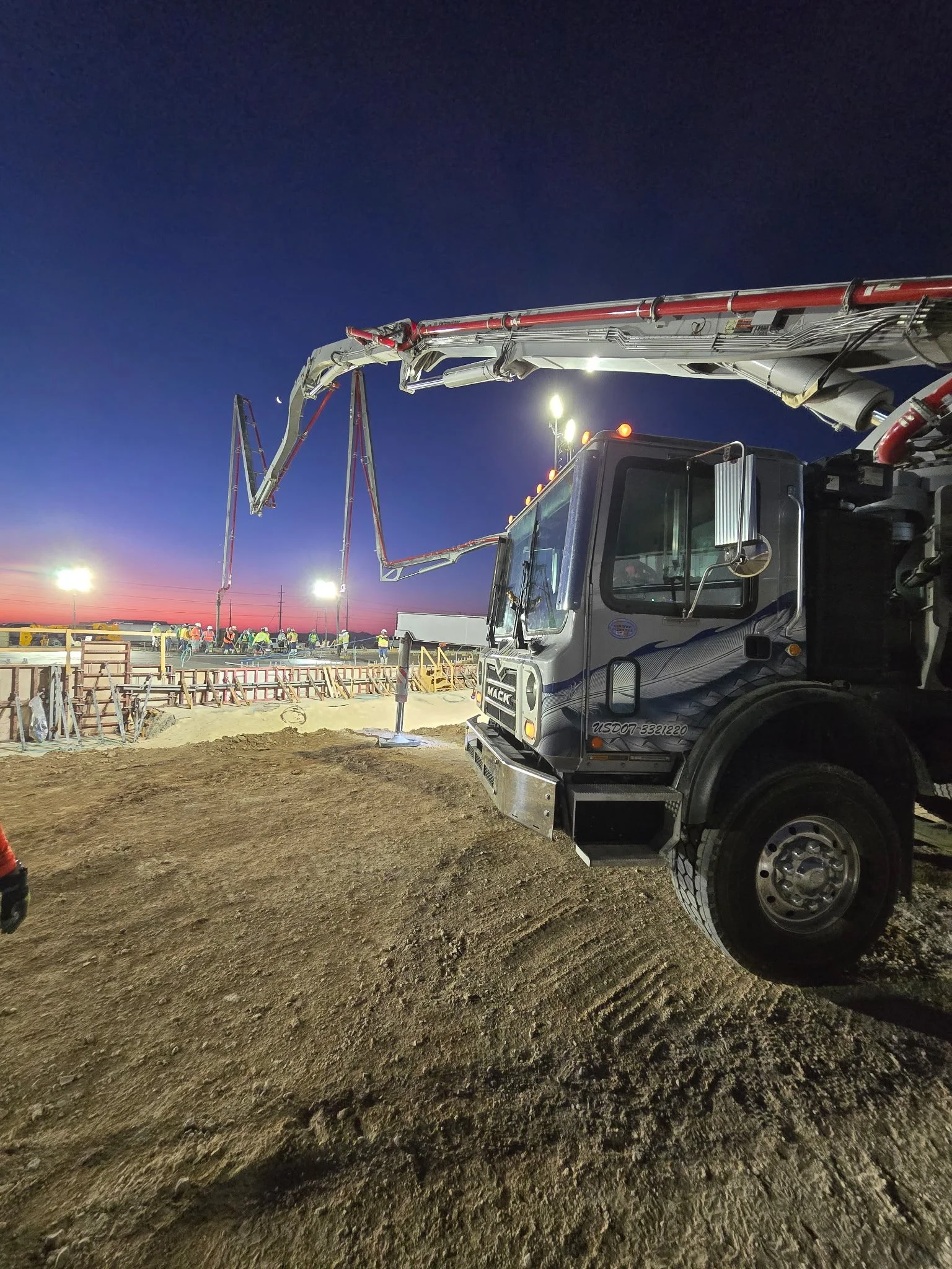 Monahans Texas Permian Peakers Power Plant Job 1800 yards of concrete