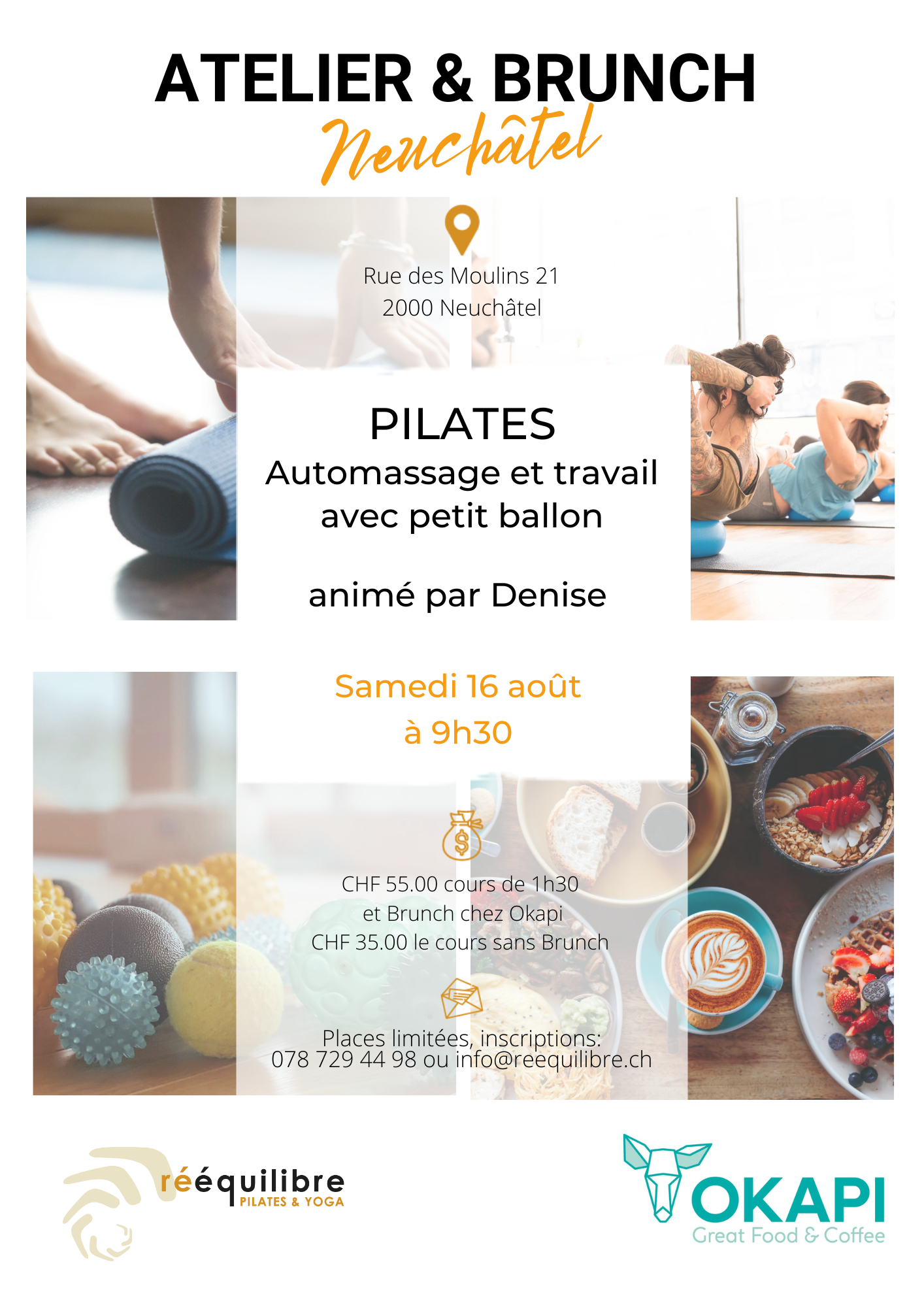 Atelier & Brunch du Samedi 16 août: Automassage et travail avec petit ballon animé par Denise