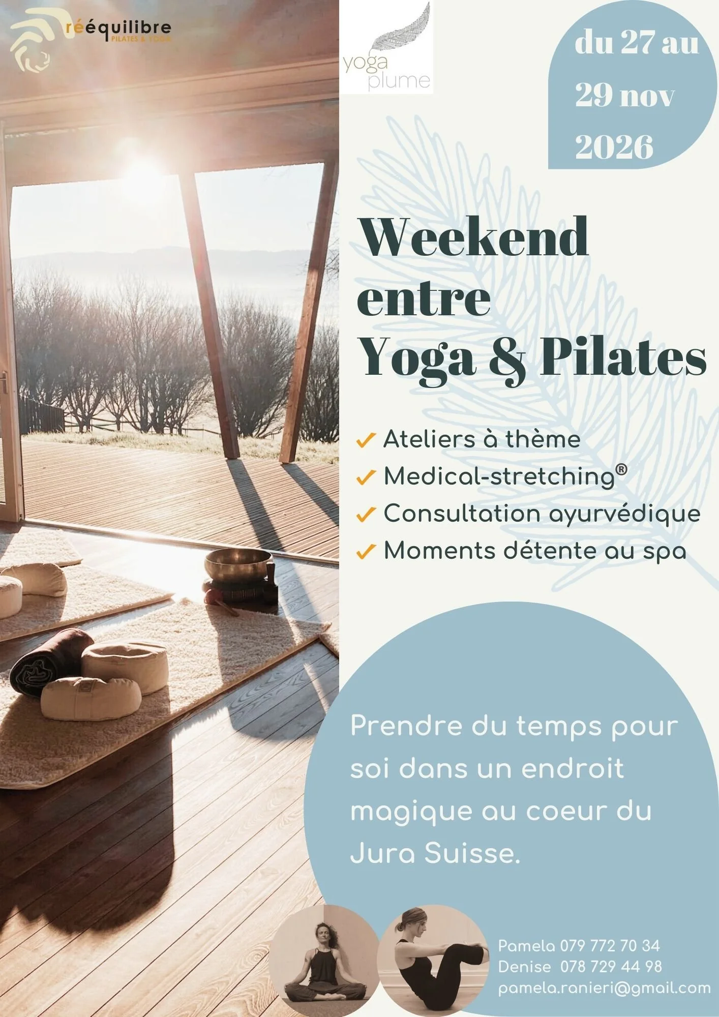 Week-end entre Yoga & Pilates au cœur du Jura Suisse