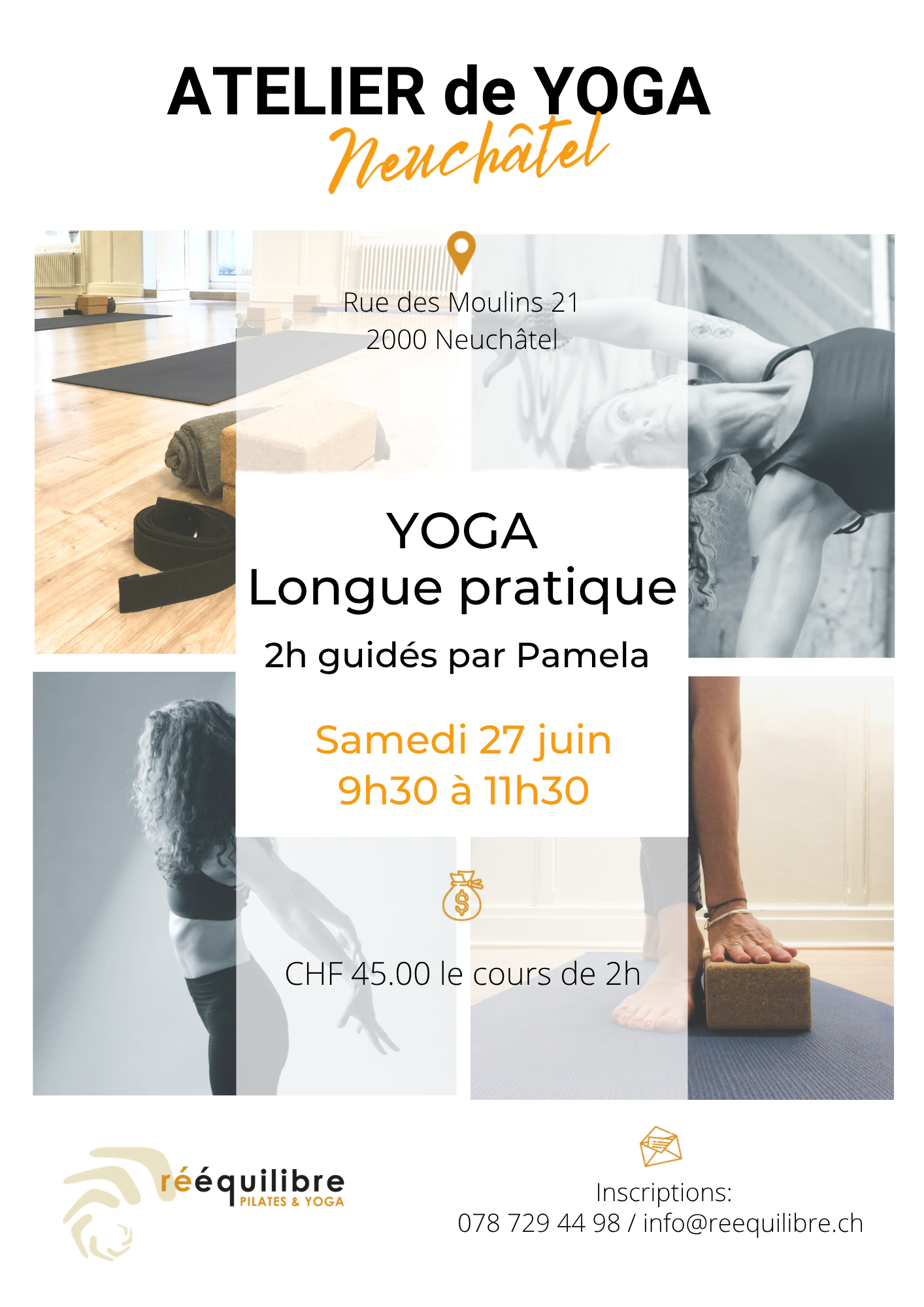Atelier du Samedi 27 juin. YOGA Longue pratique guidée par Pamela