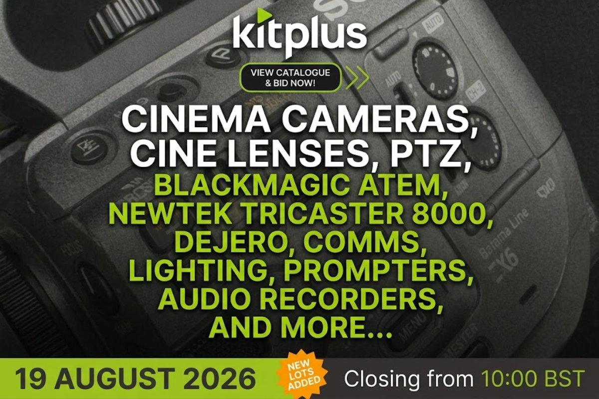 August 2026 Auction: Video Wall, Cameras, Lenses and More from Broadcast and Pro AV Vendors