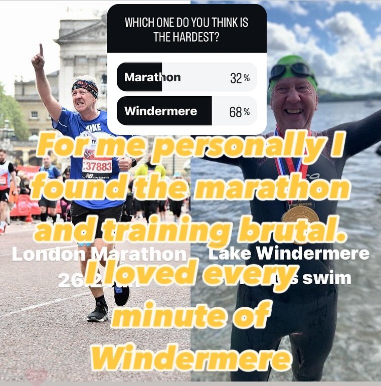 I found my love for swimming again as an adult while training for a triathlon. This took me to the challenge of swimming Englands longest lake, Lake Windermere. My running friends all thought swimming Windermere would be harder than running a maratho