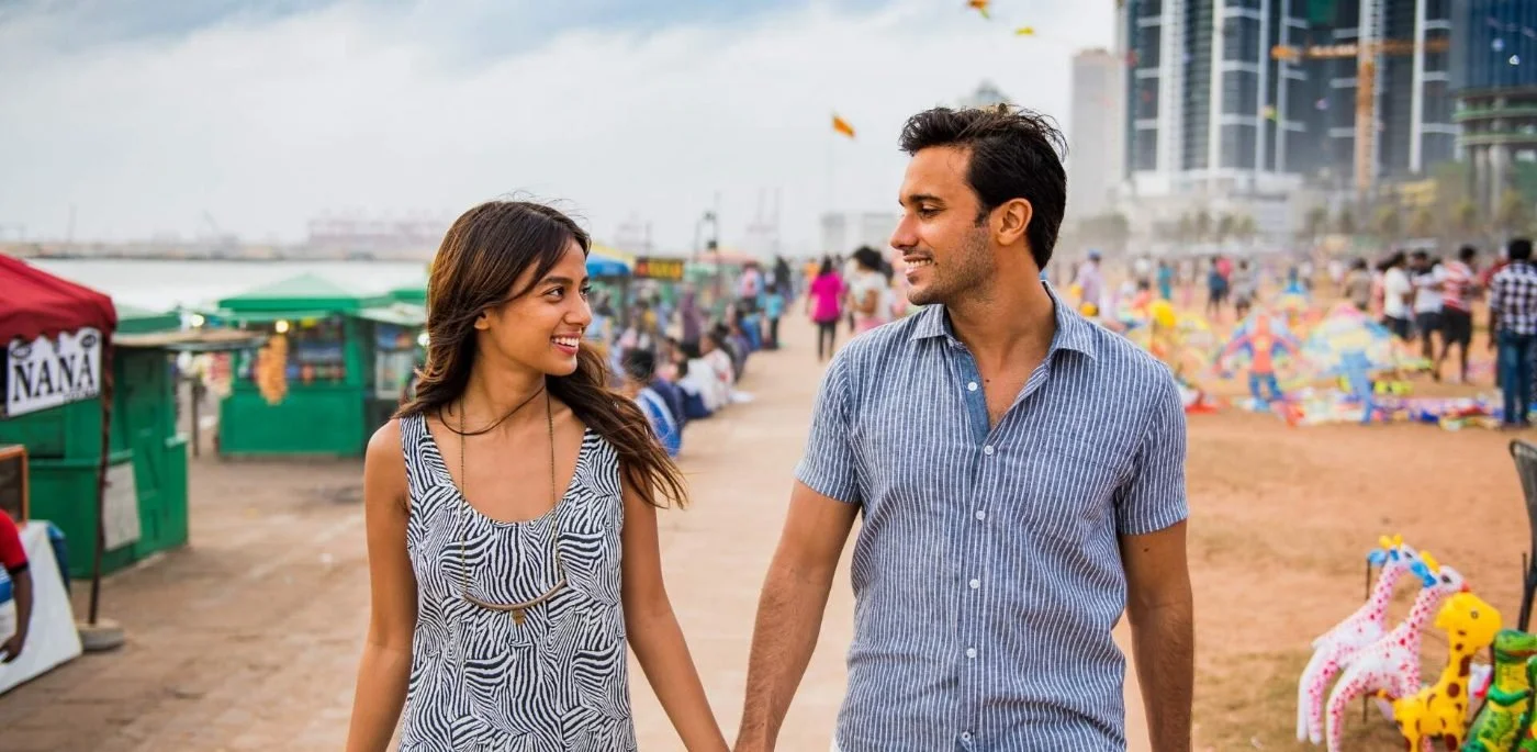 Strolling on Galle Face Green, a short walk from Shangri-La Colombo