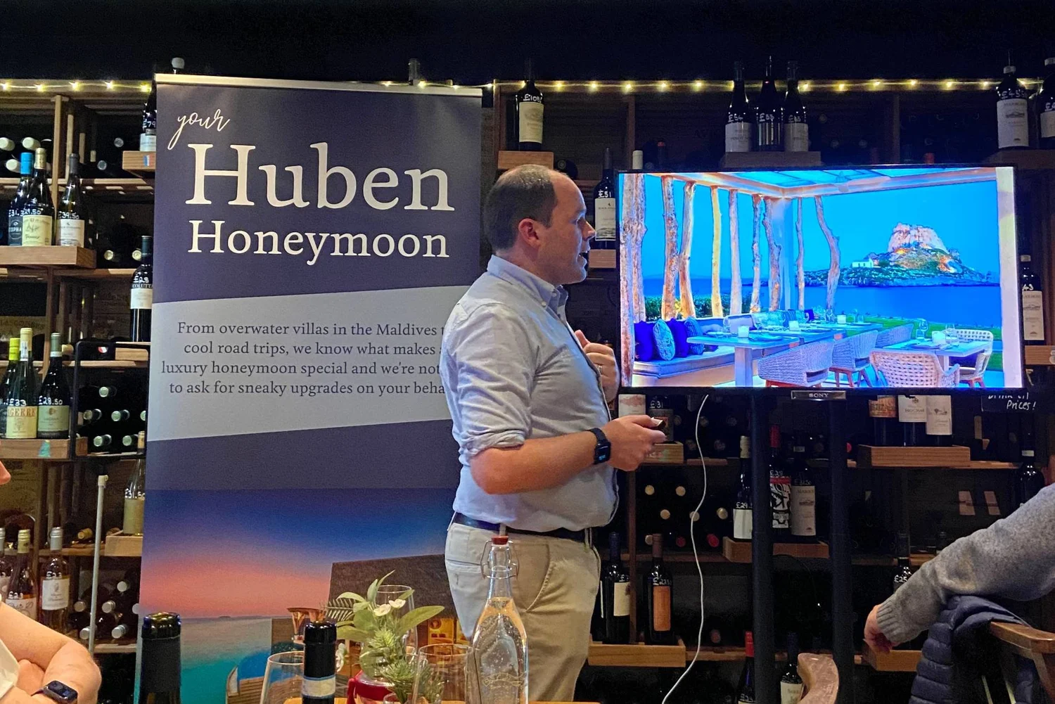 Cheese, wine and holiday inspiration, a Huben Travel hosted evening