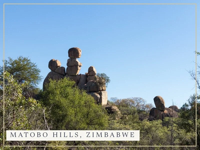 Balancing granite rocks in the Matobo Hills, Zimbabwe