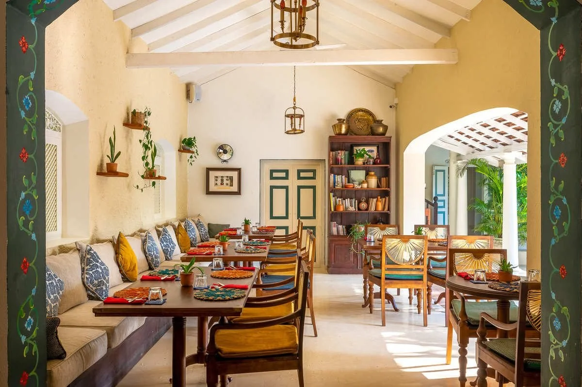 The Gallean restaurant at The Sun House, set in the old spice stores