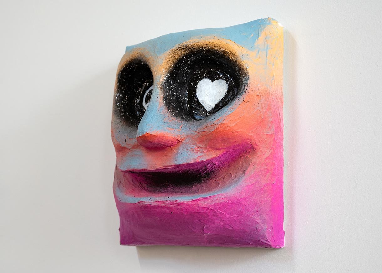 Left Front View of Sugar Small 3D sculpted Canvas Painting